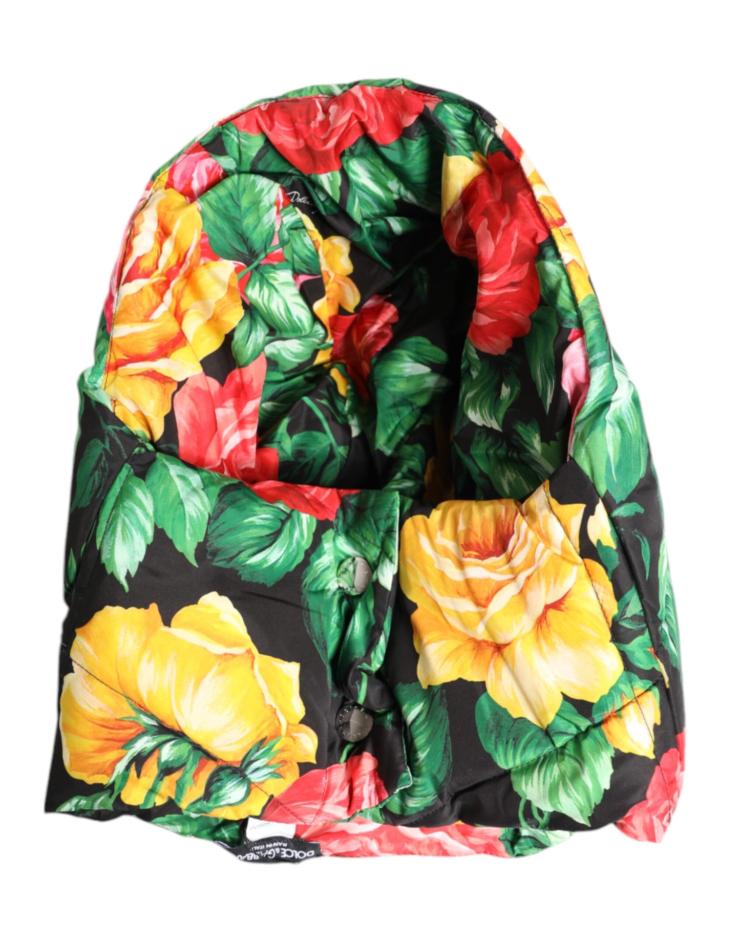 Dolce & Gabbana – Mehrfarbiger Wickelhut mit Blumenmuster