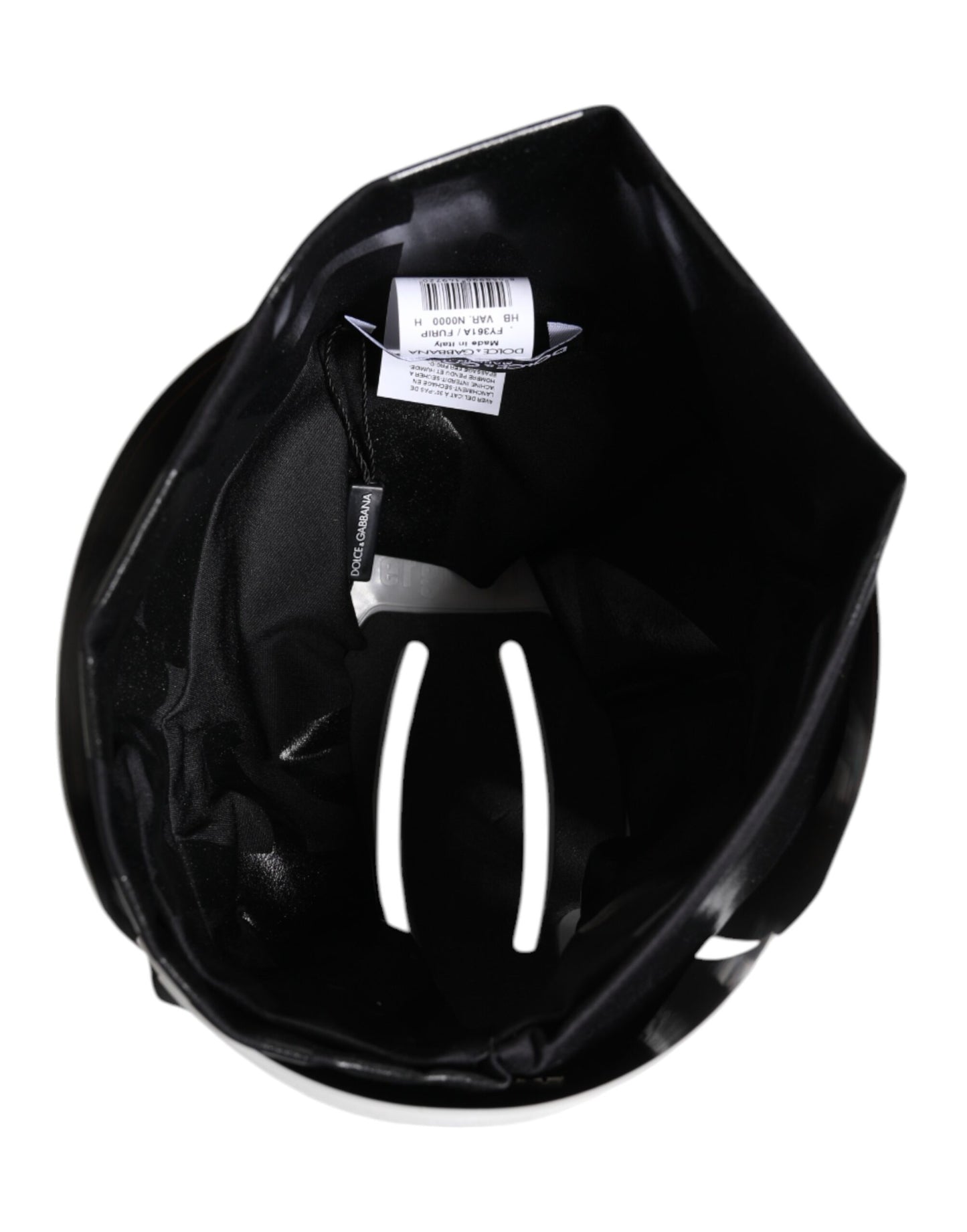 Dolce & Gabbana – Schwarze Nylon-Stretch-Mütze mit DG-Logo