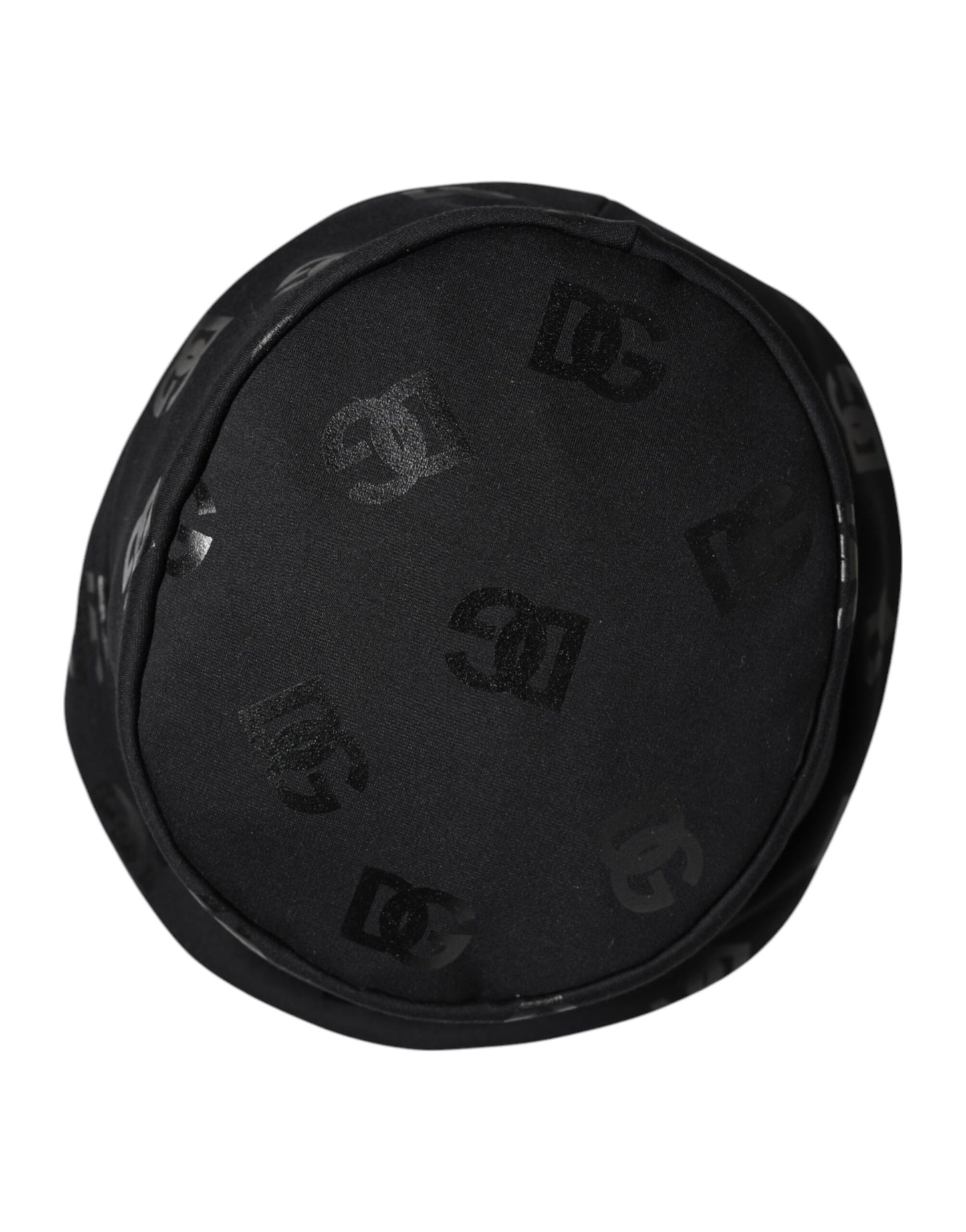 Dolce & Gabbana – Schwarzer Fischerhut aus Polyester-Jacquard mit DG-Monogramm