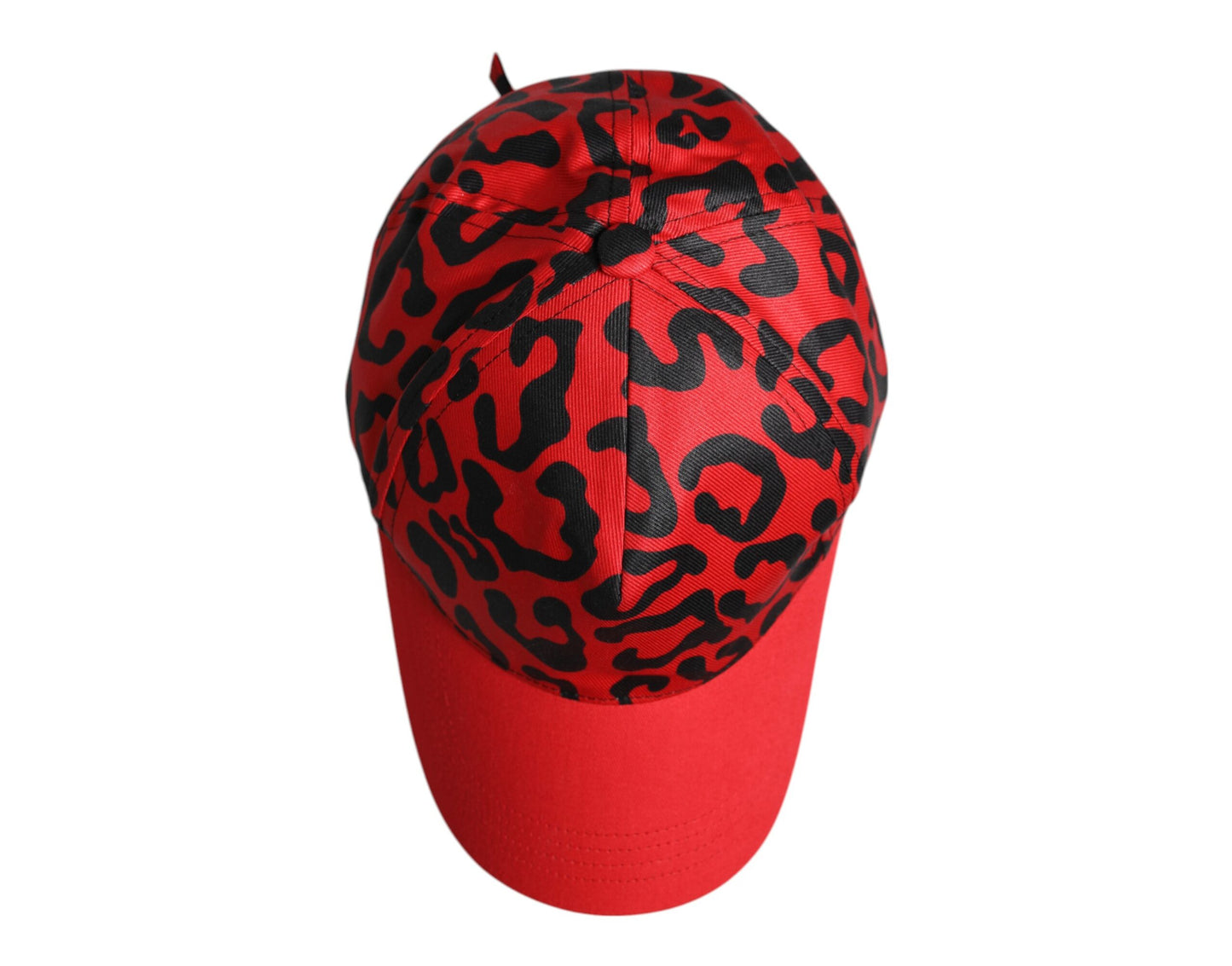 Dolce & Gabbana – Rote Baseballkappe aus Baumwolle mit 6 Paneelen für Damen