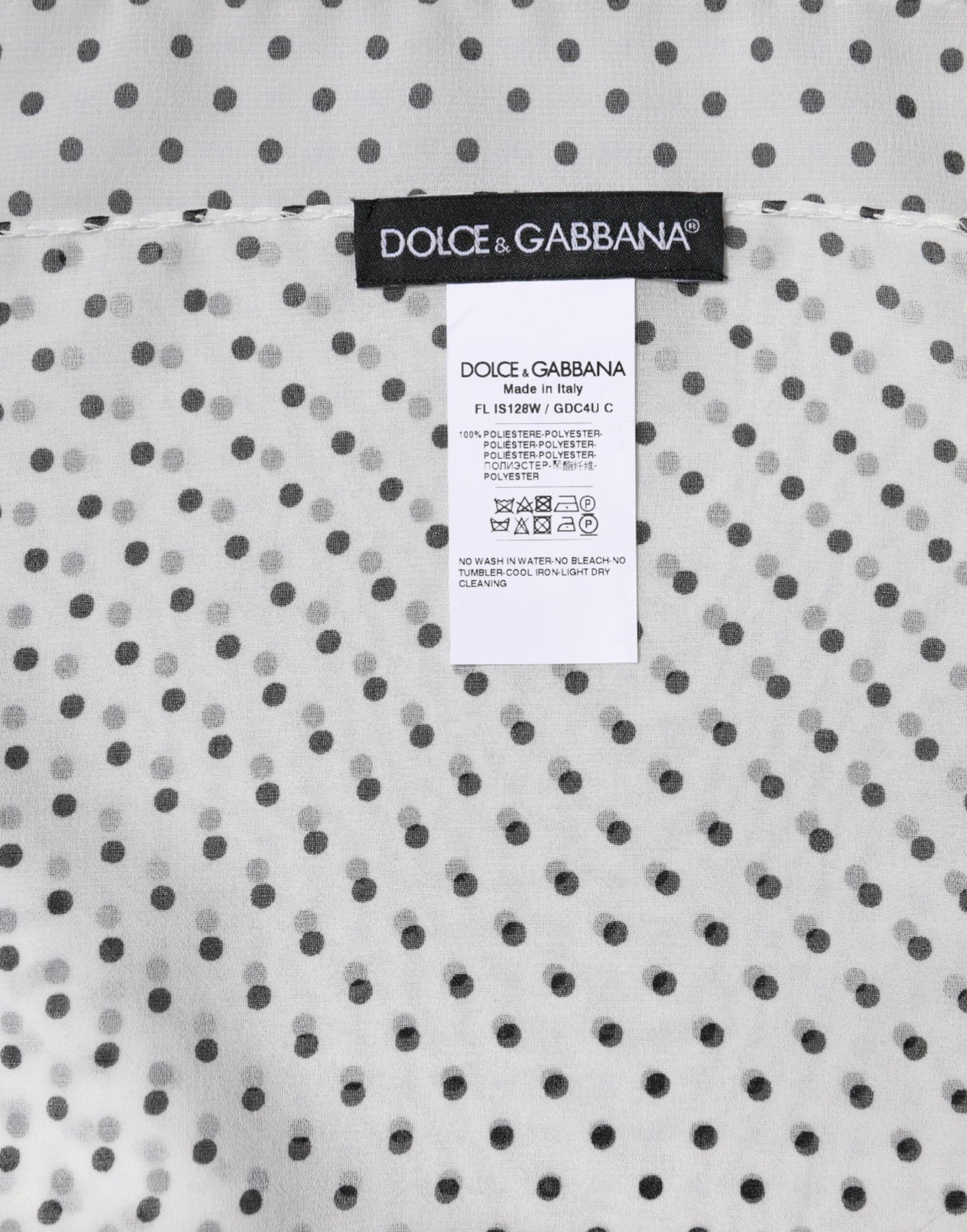 Dolce & Gabbana – Wickelschal aus Polyester mit weißen Punkten