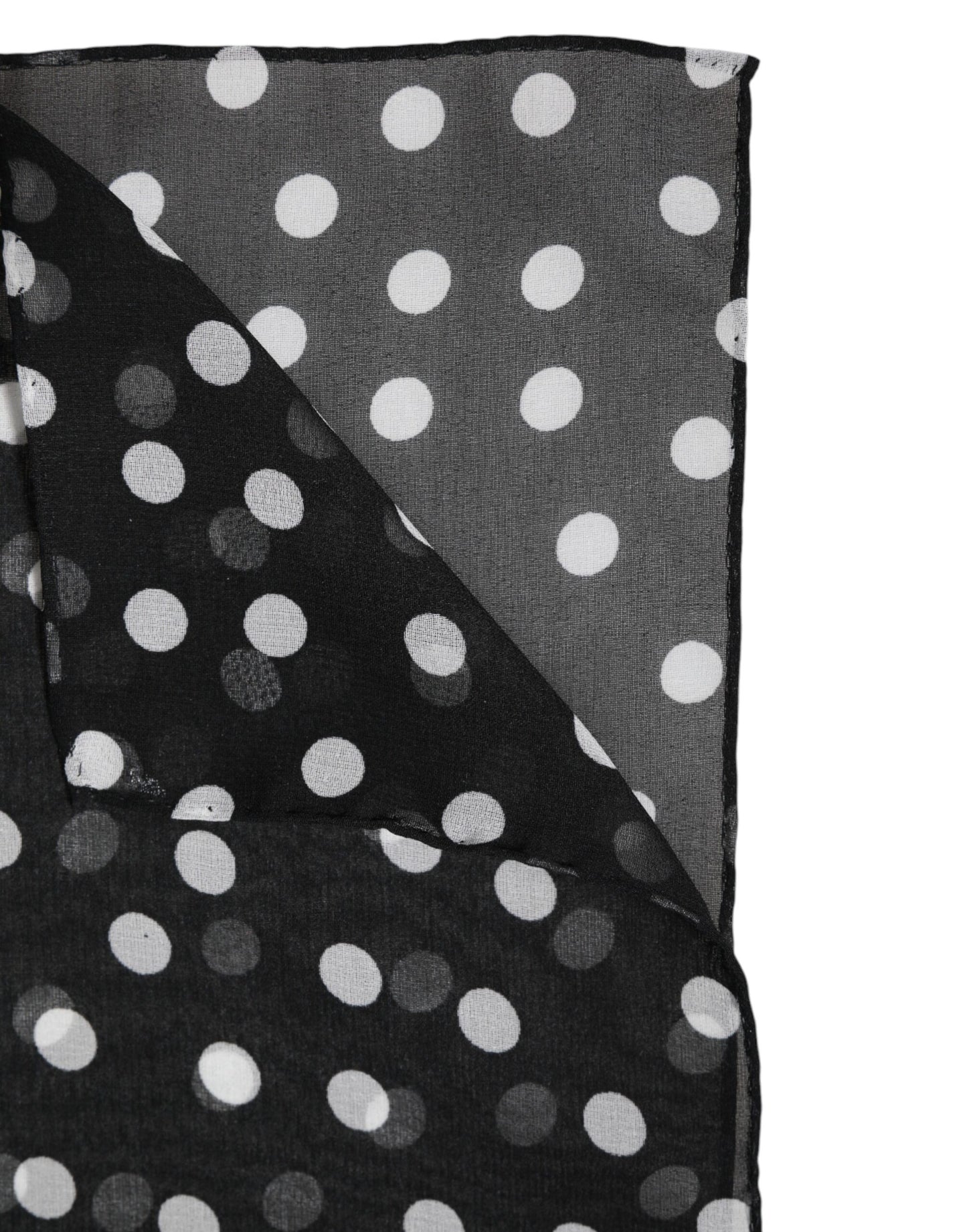 Dolce & Gabbana – Schwarzer Wickelschal aus Polyester mit Punkten