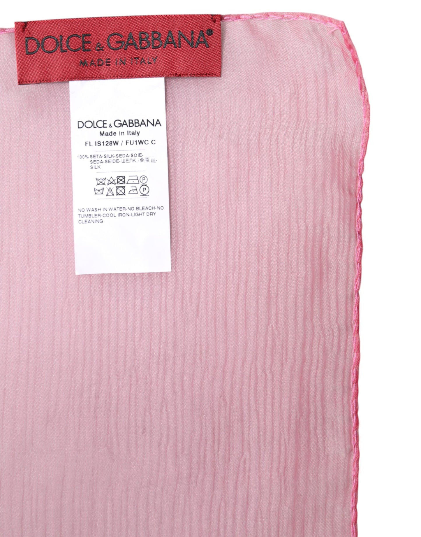 Dolce & Gabbana Rosa Seidenschal mit rechteckigem Muster für Damen