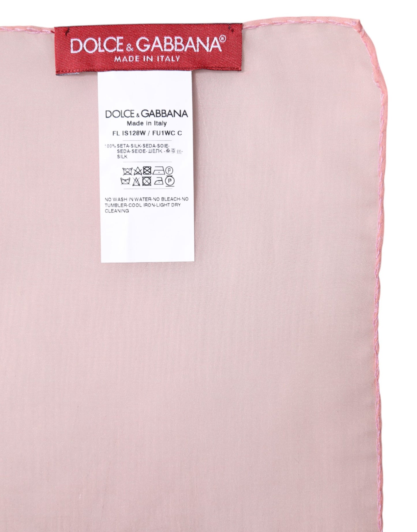 Dolce & Gabbana Rosa Seidenschal mit rechteckigem Muster für Damen