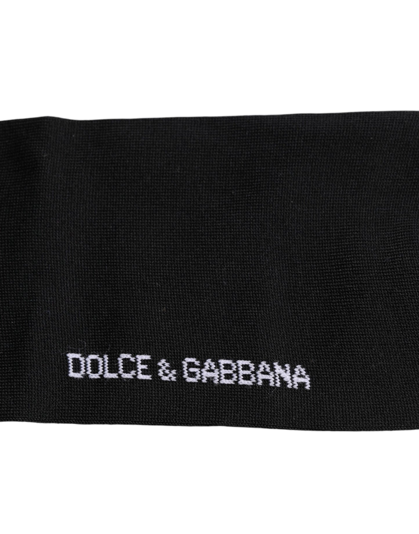 Dolce & Gabbana – Wadenlange Baumwollsocken mit DG-Logo-Print in Schwarz