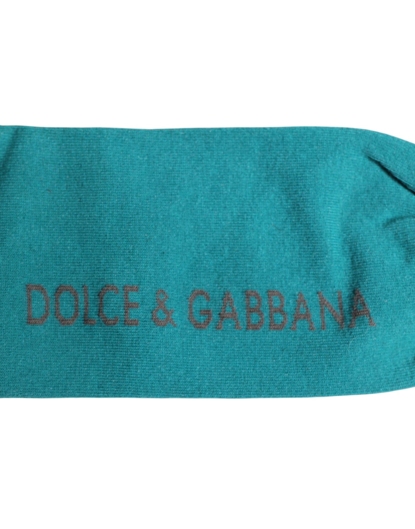 Dolce & Gabbana – Wadenlange Stretch-Socken mit DG-Logo in Grün und Grau