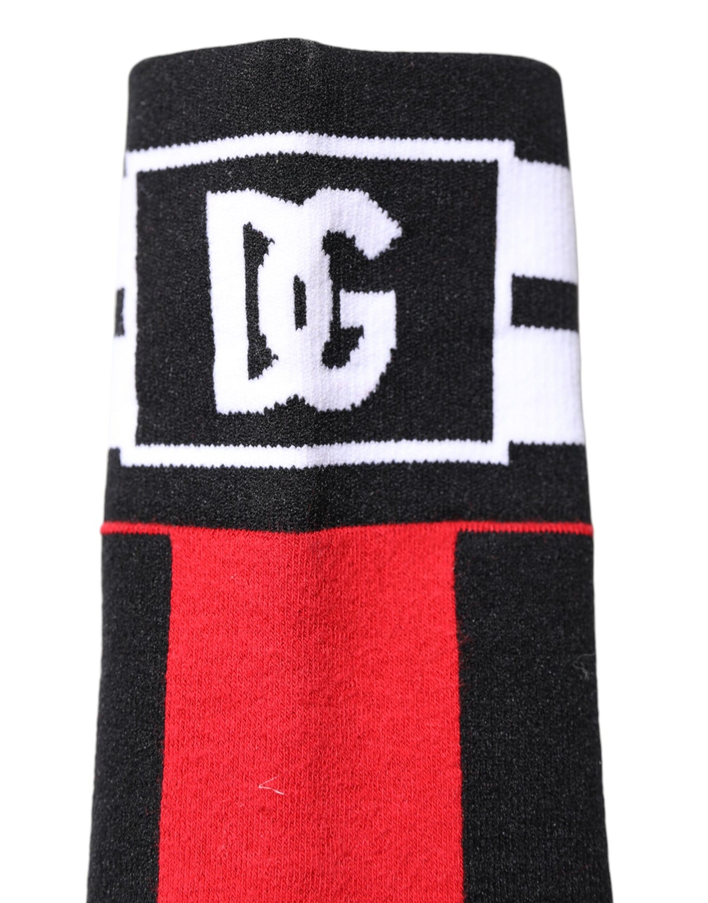 Rote, bedruckte Socken aus Stretch-Baumwolle von Dolce & Gabbana