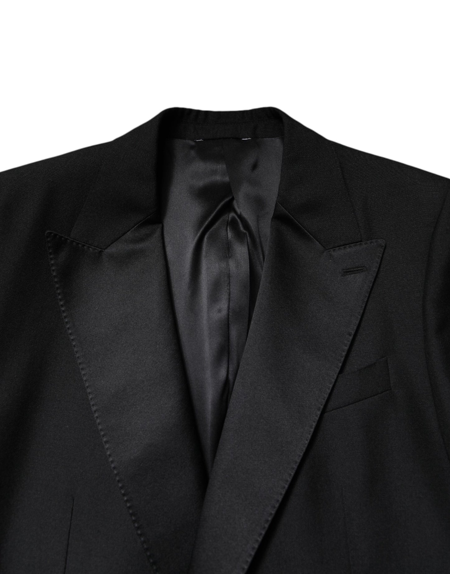 Dolce & Gabbana – Einreihiger Blazer aus schwarzer Wolle