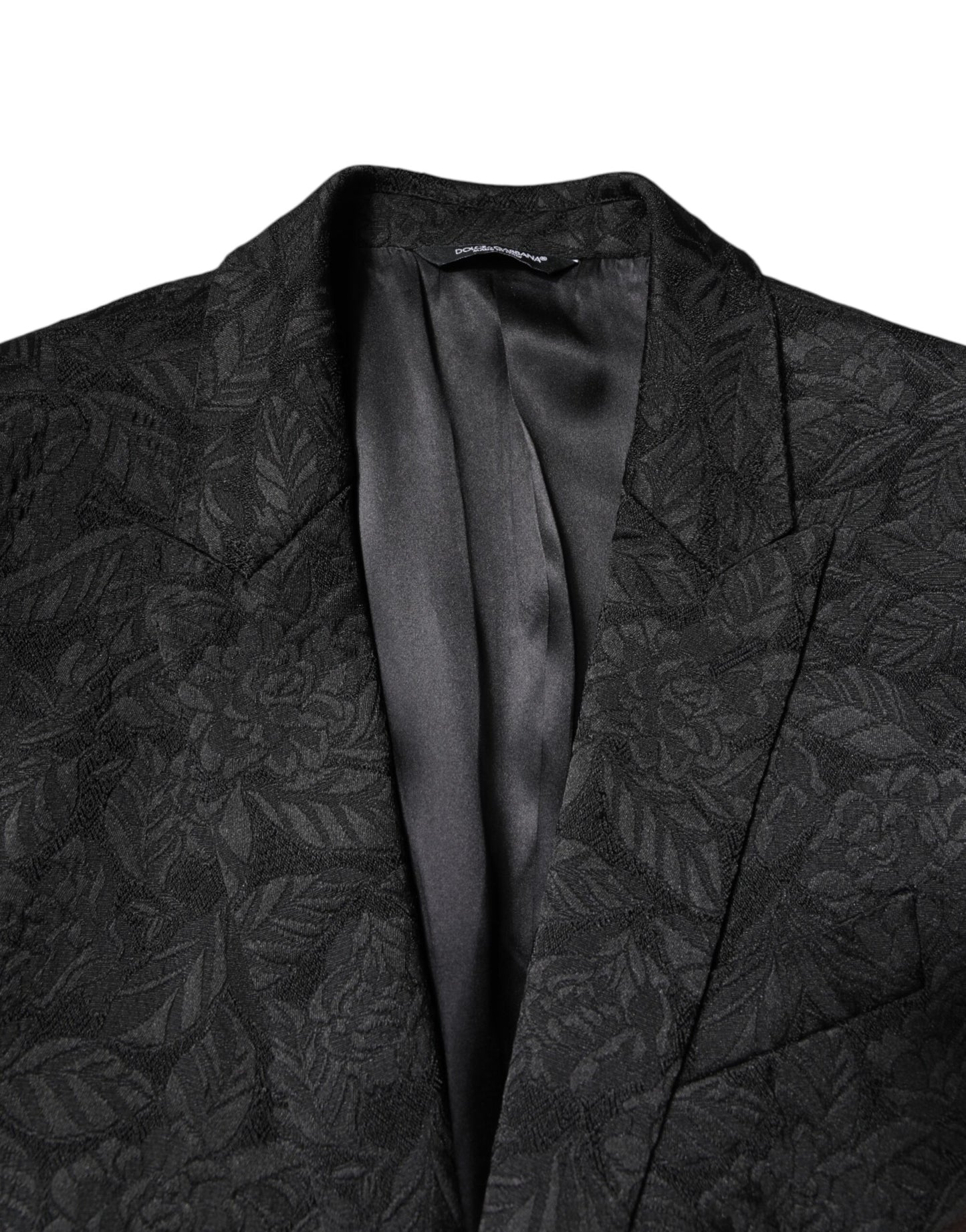 Dolce & Gabbana Schwarzer MARTINI Brokat-Einreiher-Blazer