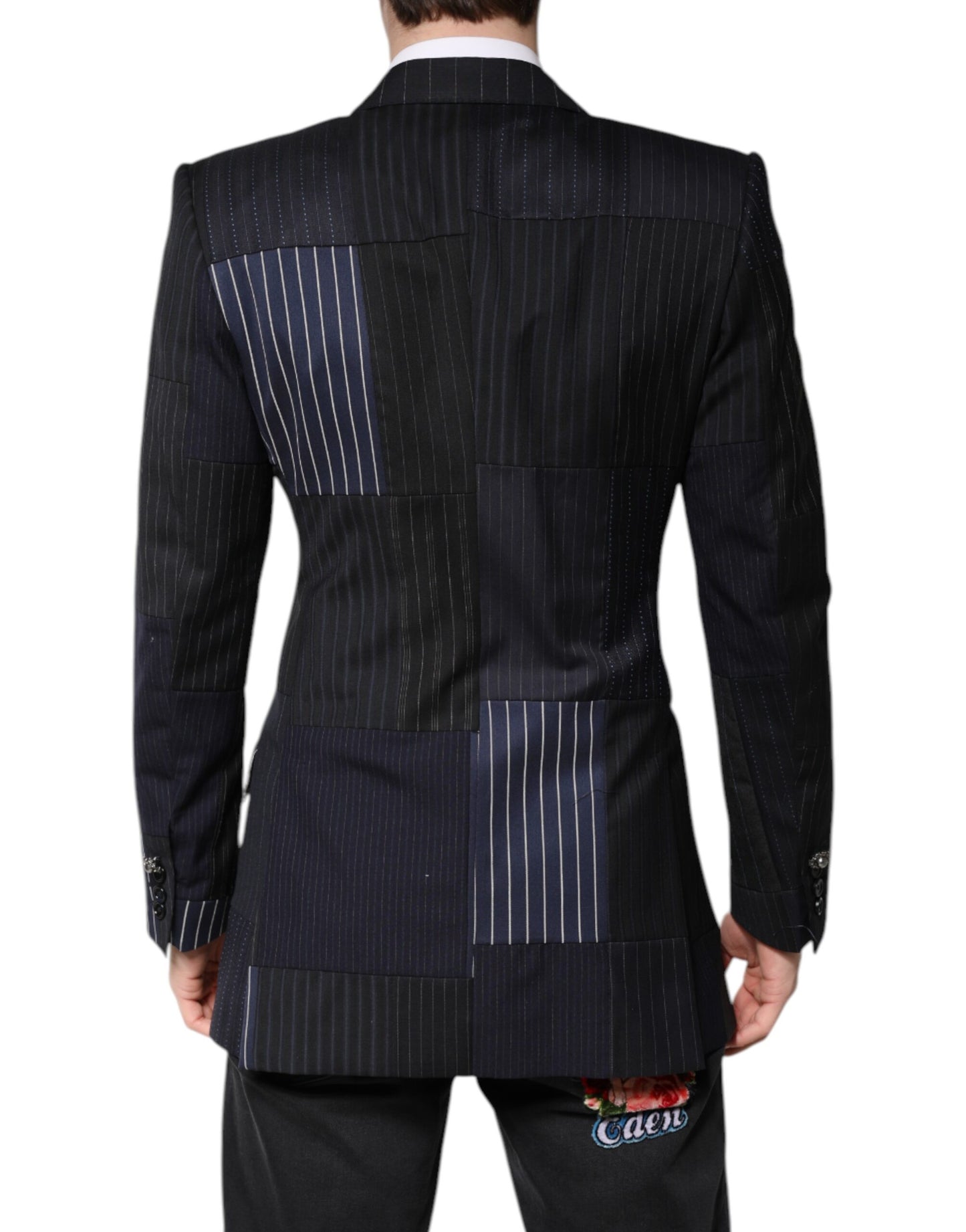 Dolce & Gabbana Multicolor Patchwork Jacke Mantel Anzug Blazer