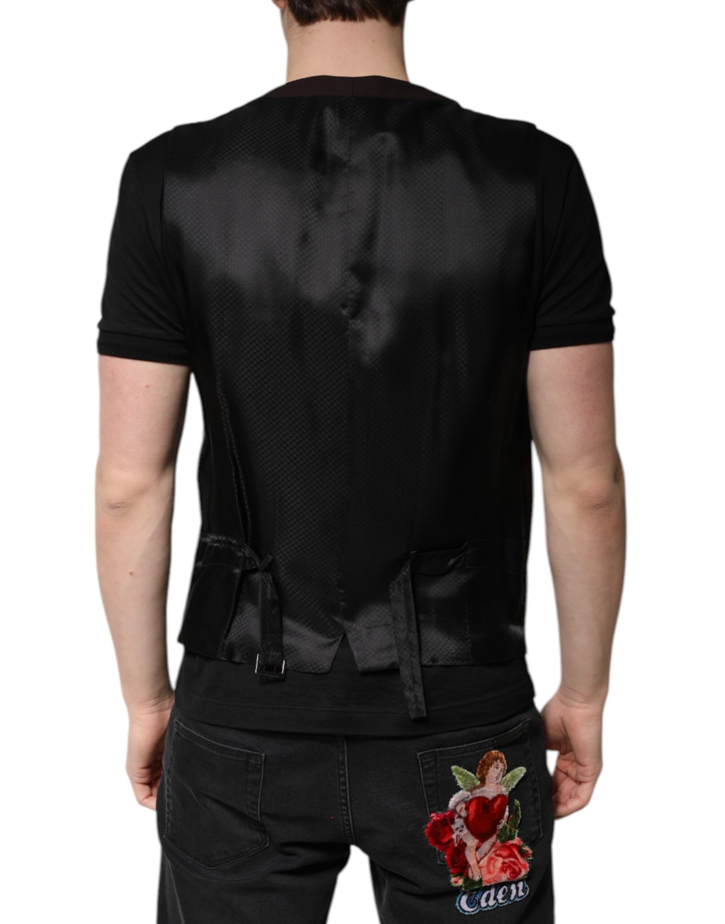 Dolce & Gabbana Kastanienbraune Wollweste, formelle Weste