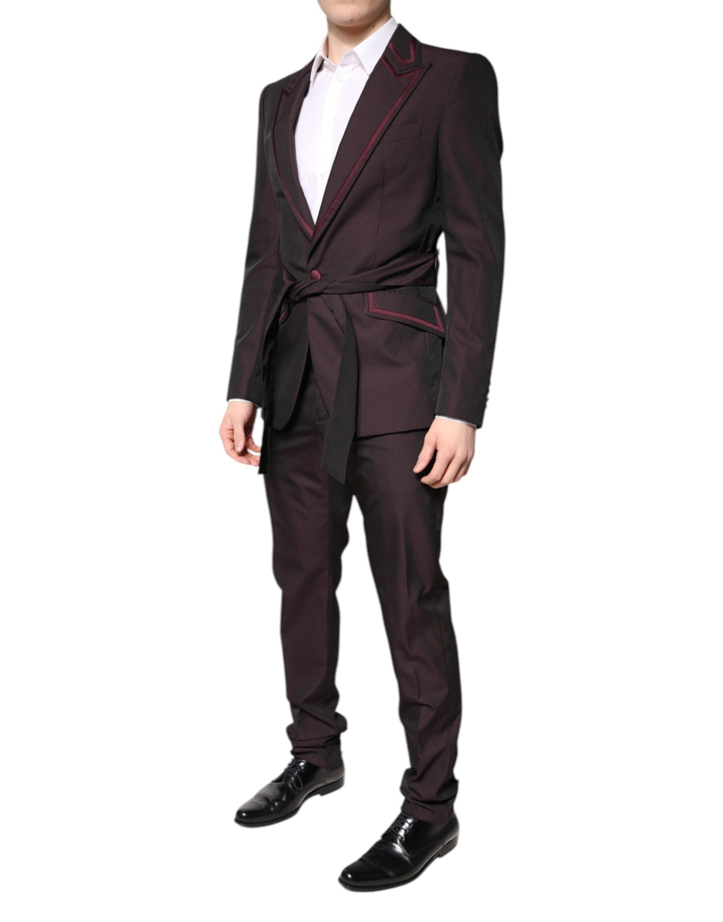 Dolce & Gabbana – Kastanienbrauner, einreihiger, formeller, zweiteiliger Anzug
