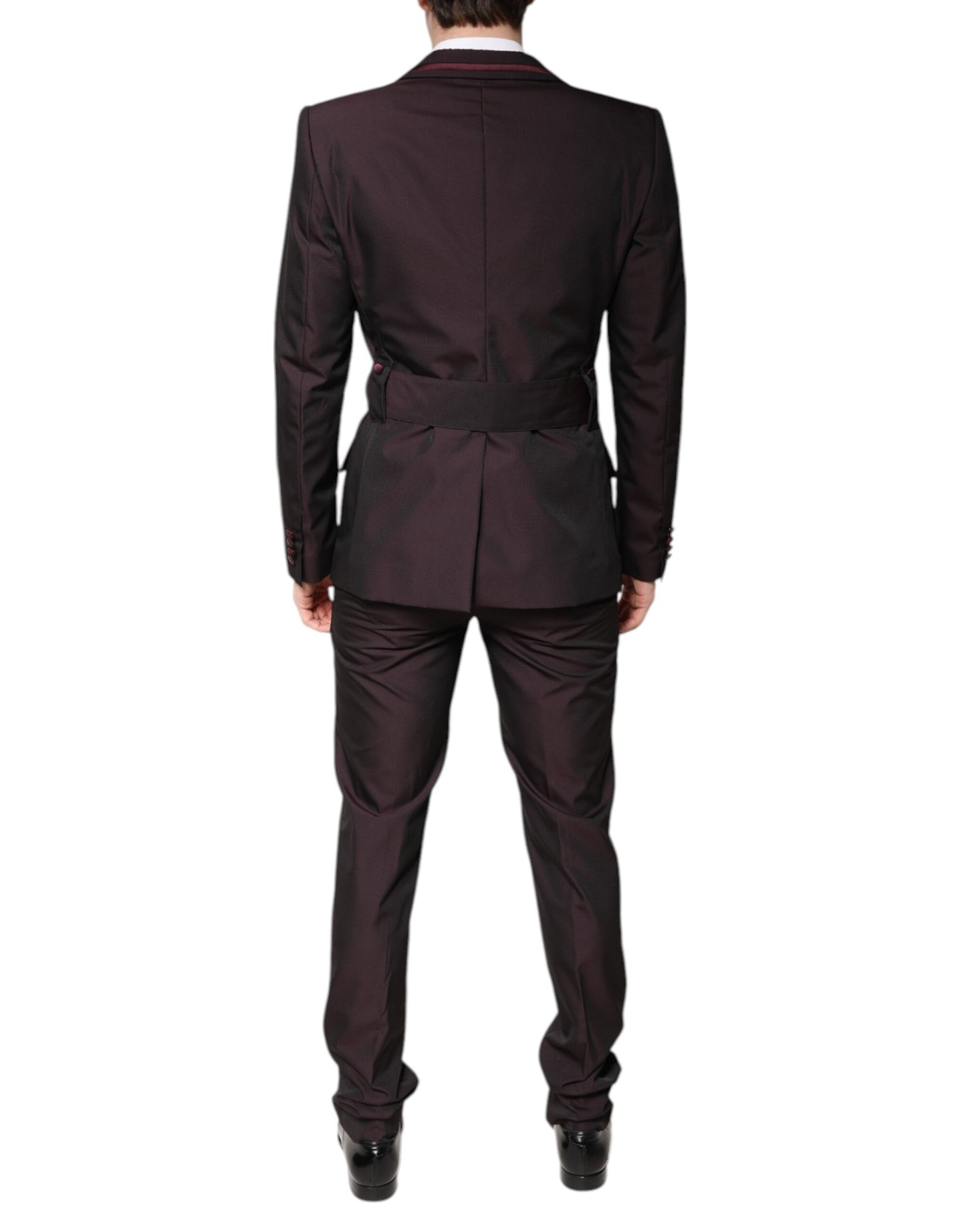 Dolce & Gabbana – Kastanienbrauner, einreihiger, formeller, zweiteiliger Anzug