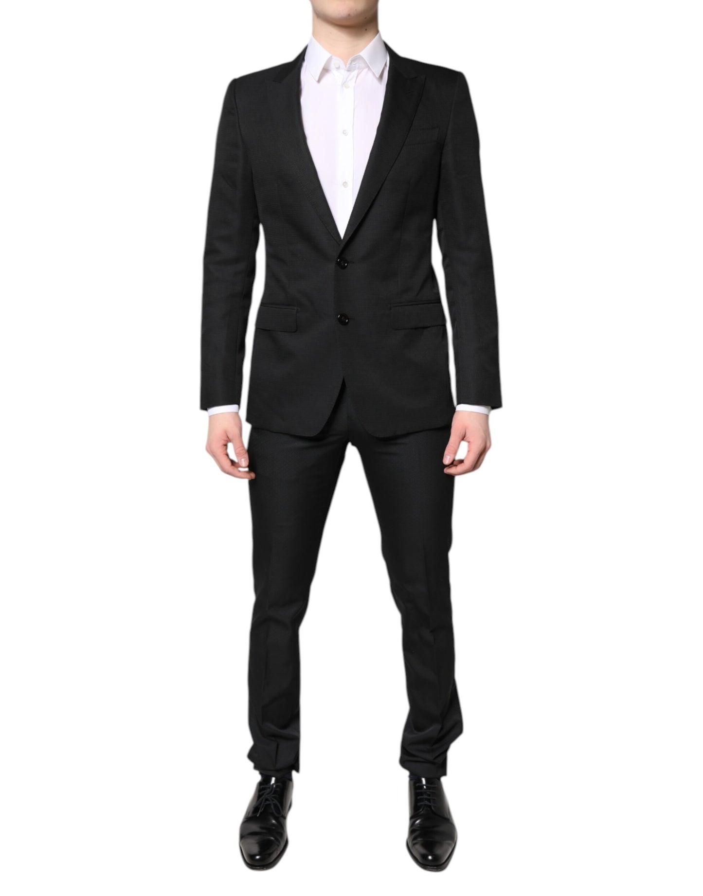 Dolce & Gabbana – Schwarzer, einreihiger, formeller, zweiteiliger Anzug