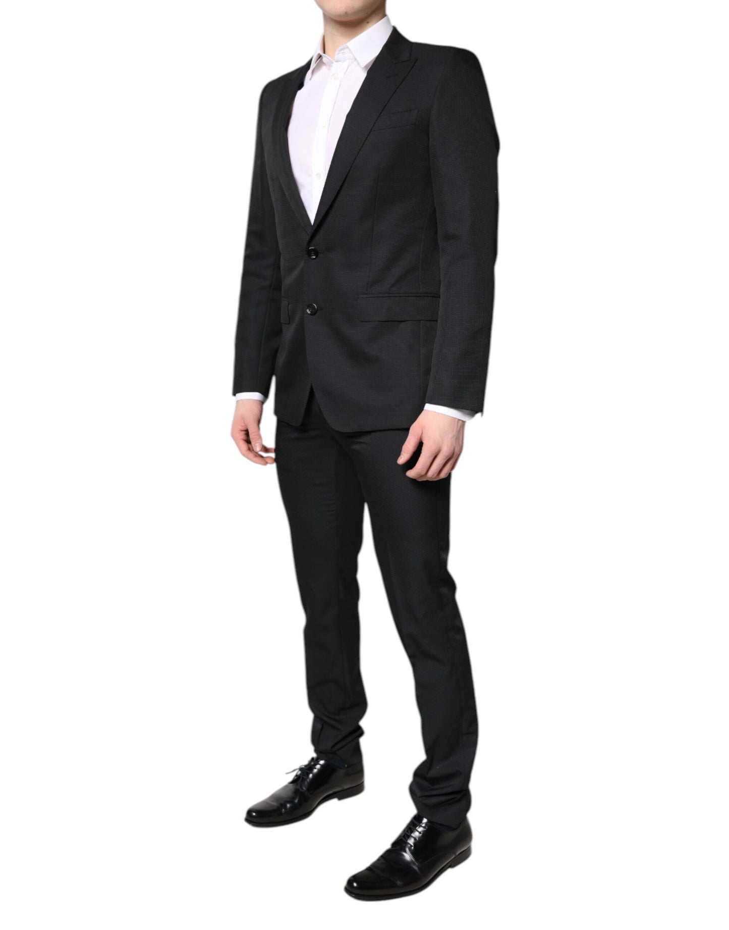 Dolce & Gabbana – Schwarzer, einreihiger, formeller, zweiteiliger Anzug