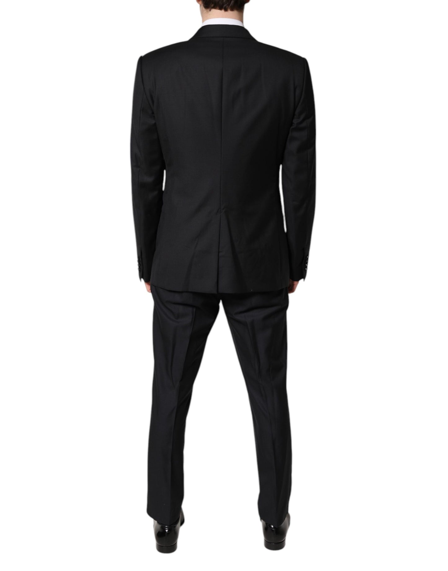 Dolce & Gabbana – Schwarzer, zweireihiger, formeller 3-teiliger Anzug