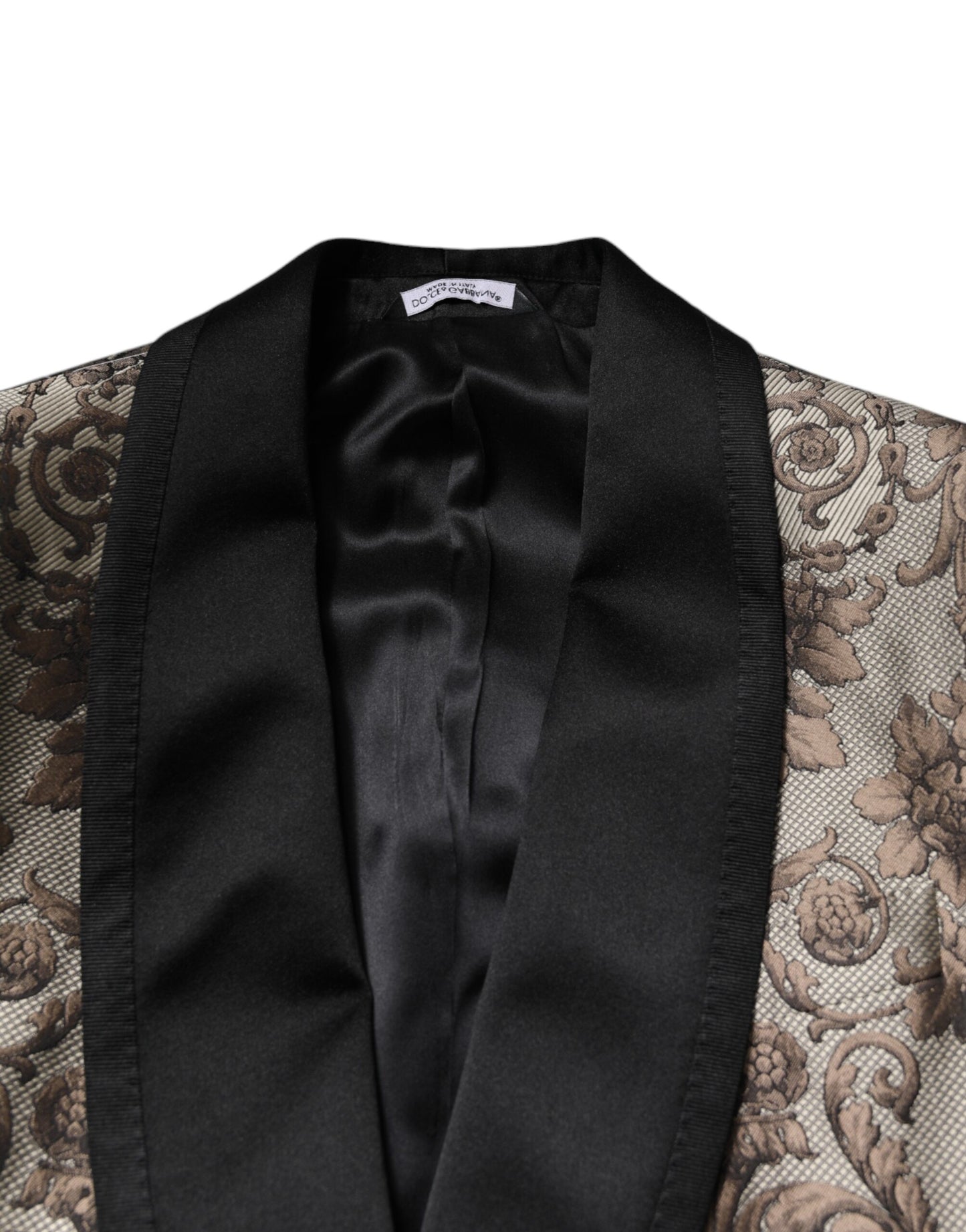 Dolce & Gabbana – Mehrfarbiger, einreihiger, dreiteiliger Jacquard-Anzug