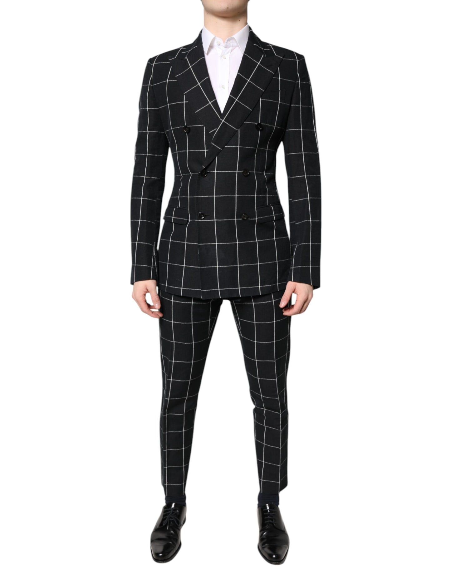 Dolce & Gabbana – Schwarzer, zweireihiger TAORMINA-Anzug