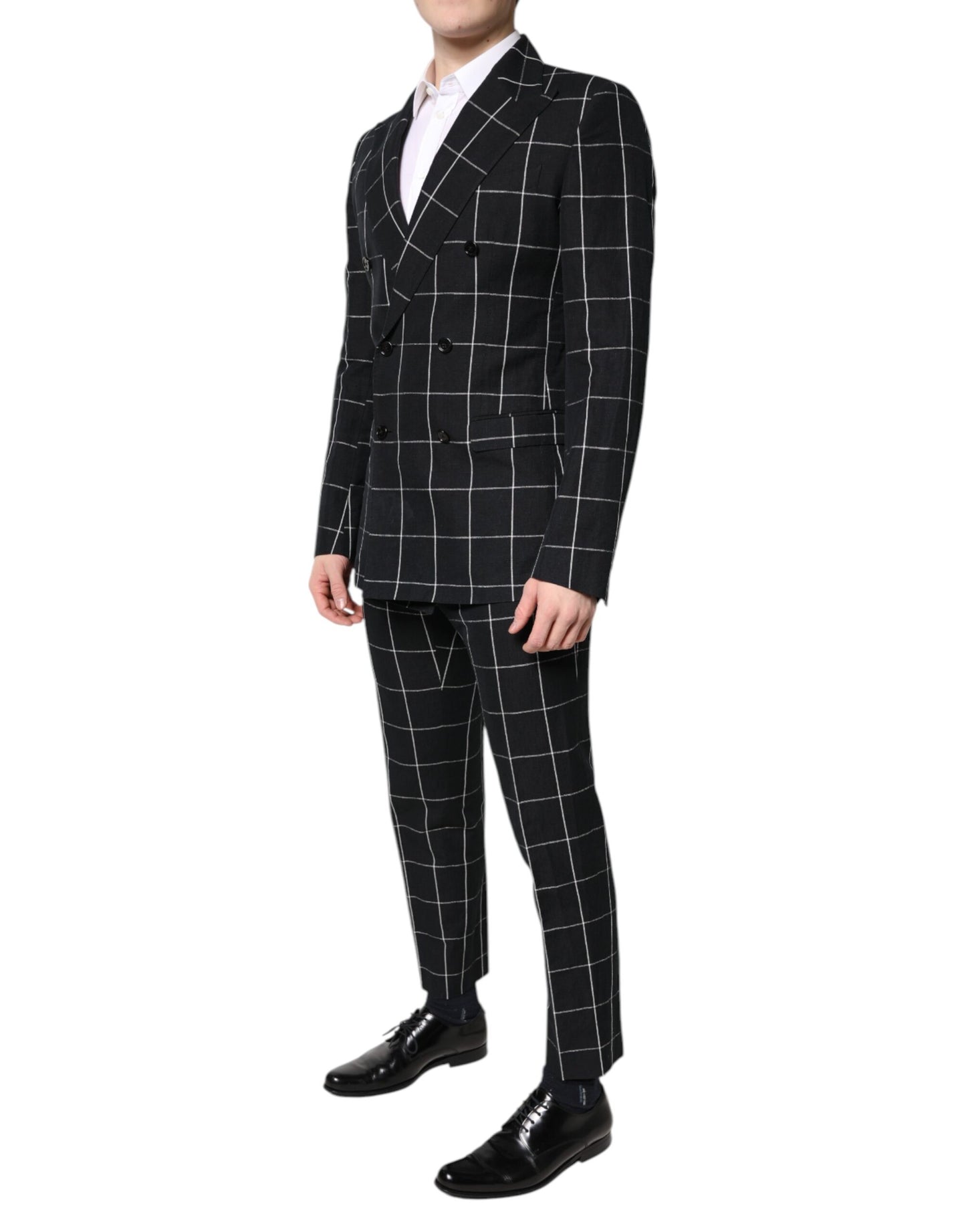 Dolce & Gabbana – Schwarzer, zweireihiger TAORMINA-Anzug