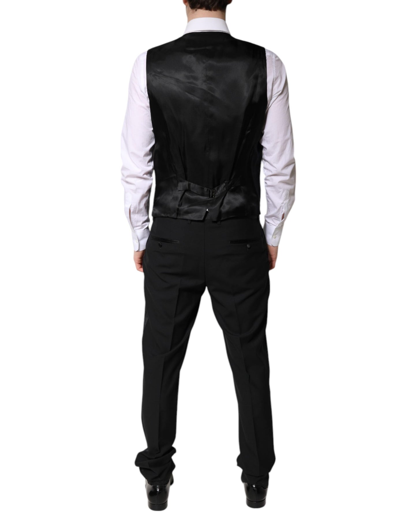 Dolce & Gabbana – Schwarzer, einreihiger, formeller 3-teiliger Anzug