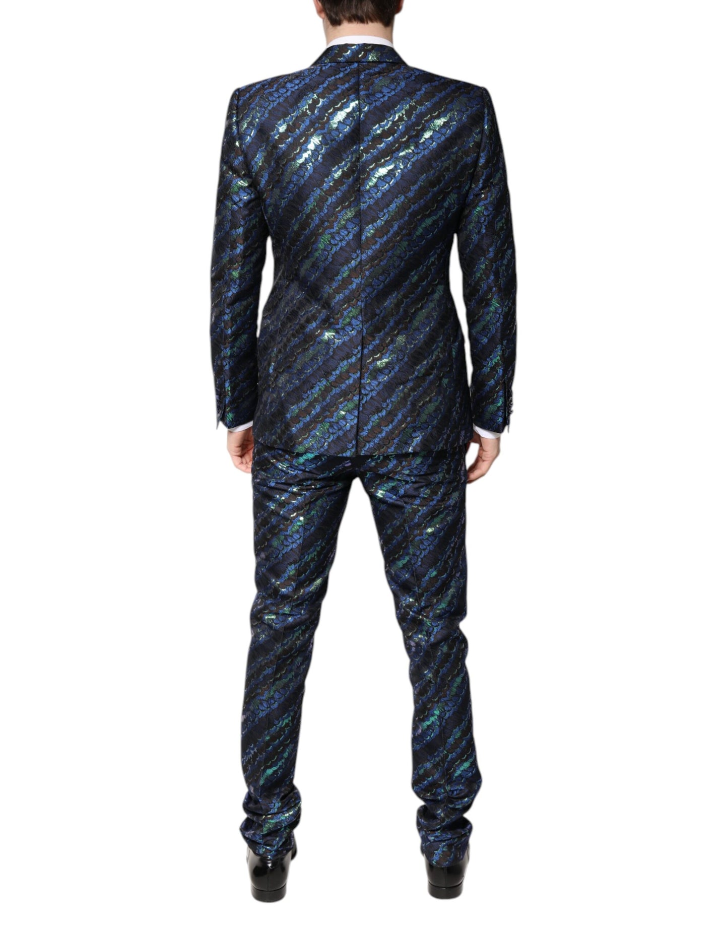 Dolce & Gabbana – Mehrfarbiger 2-teiliger Anzug aus Polyester-Jacquard