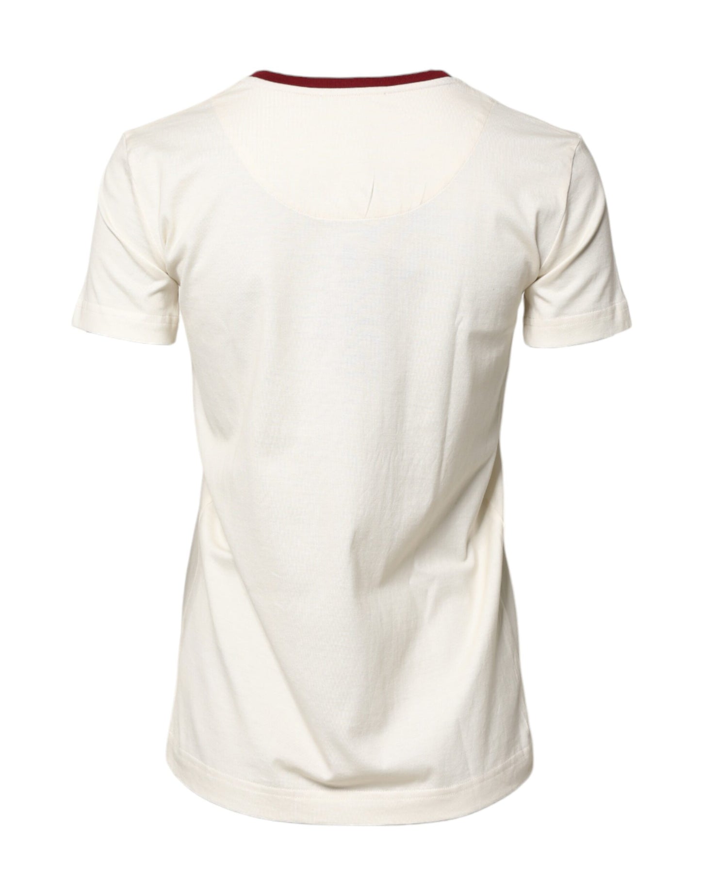 Dolce & Gabbana – Weißes, kurzärmliges T-Shirt mit Baumwolldruck