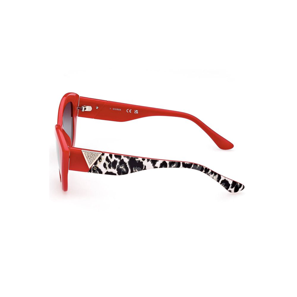 Guess Jeans – Rote Sonnenbrille mit Spritzguss-Design für Damen