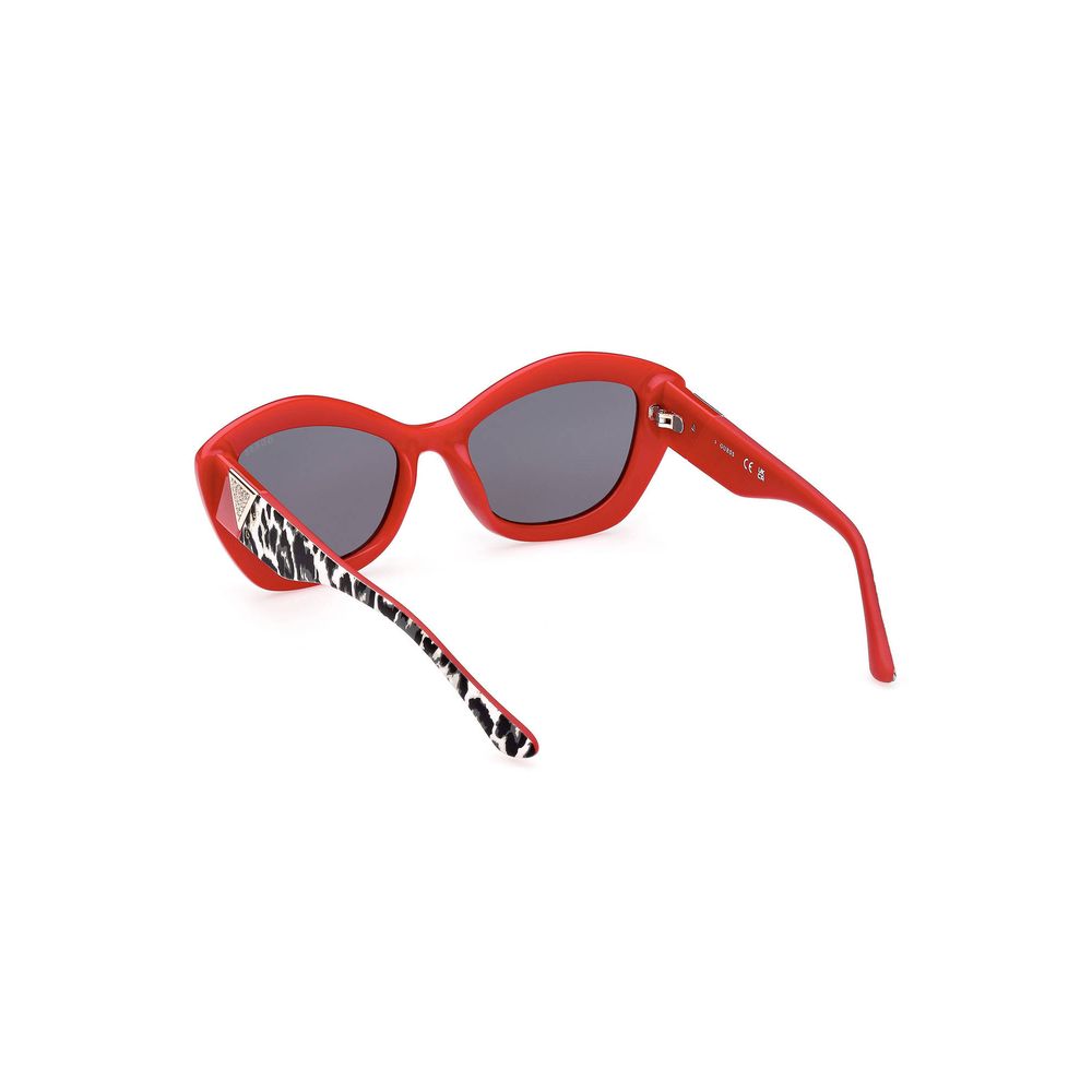 Guess Jeans – Rote Sonnenbrille mit Spritzguss-Design für Damen