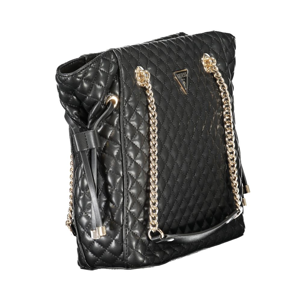 Guess Jeans Schwarze Polyethylen-Damenhandtasche