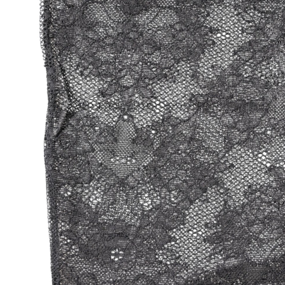 Dolce & Gabbana Schwarze Strümpfe aus Baumwollstrümpfen mit Blumenspitze