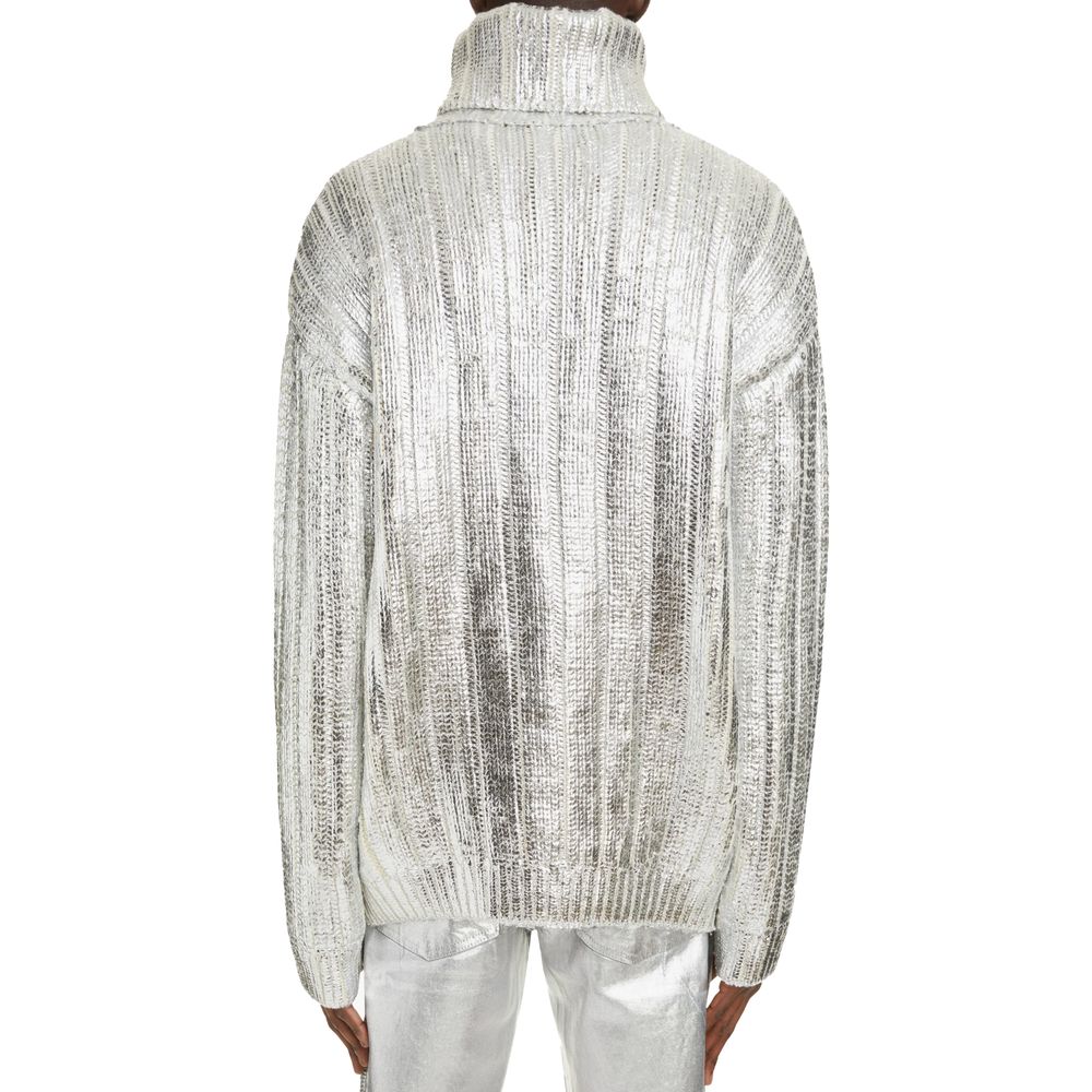 Balmain Brauner Rollkragenpullover aus Wolle für Herren