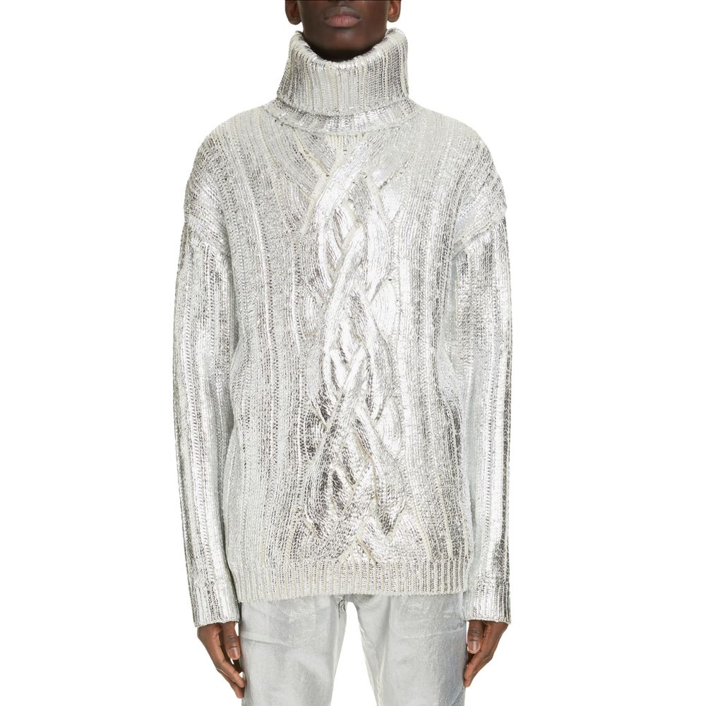 Balmain Brauner Rollkragenpullover aus Wolle für Herren