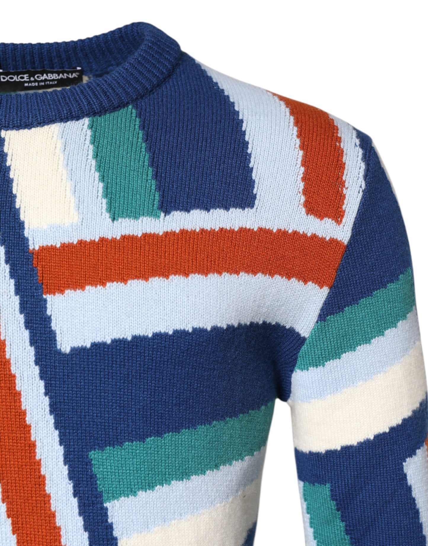 Dolce & Gabbana Mehrfarbiger Strickpullover aus Kaschmir
