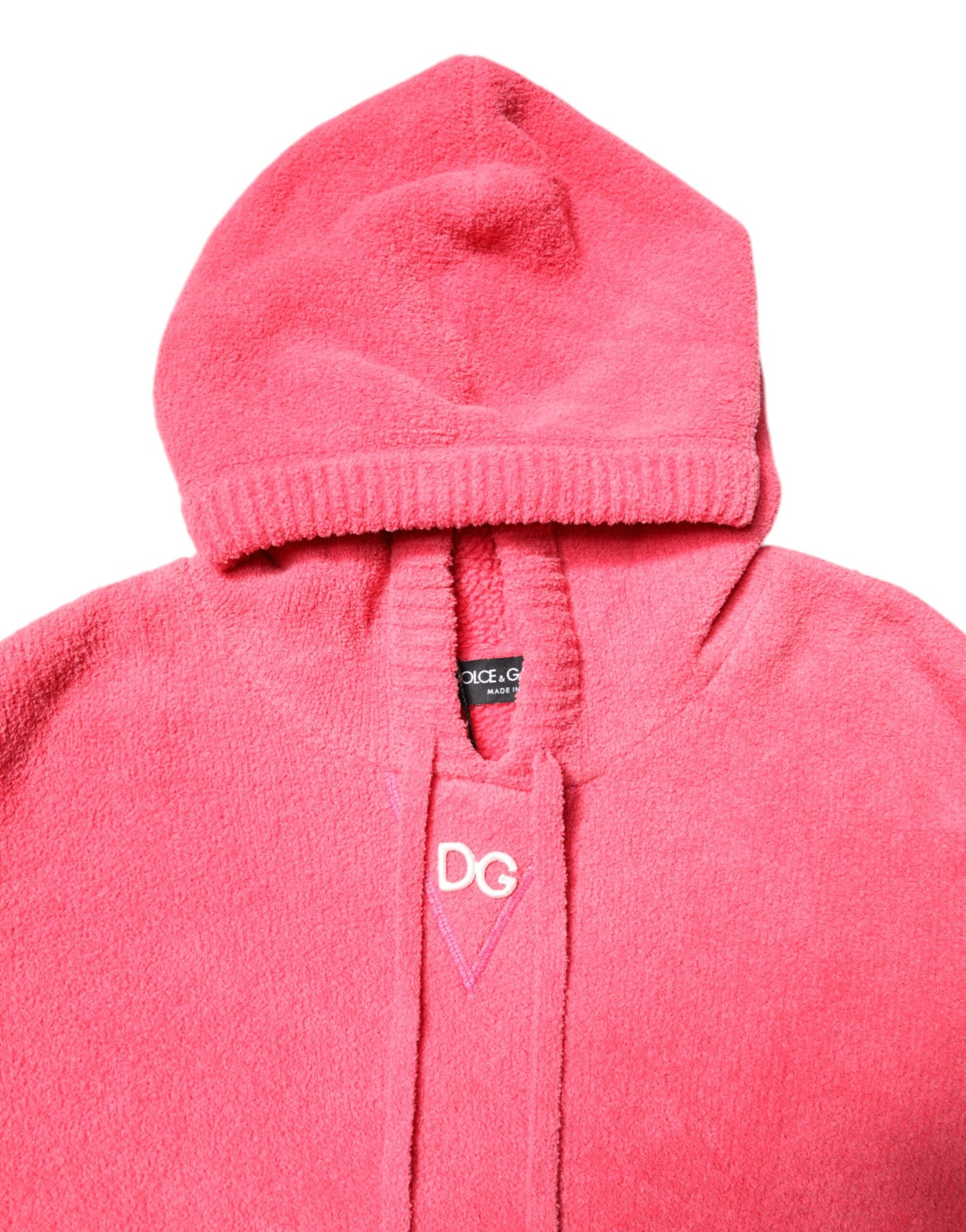 Dolce & Gabbana Roter Baumwollstrickpullover mit Kapuze für Herren