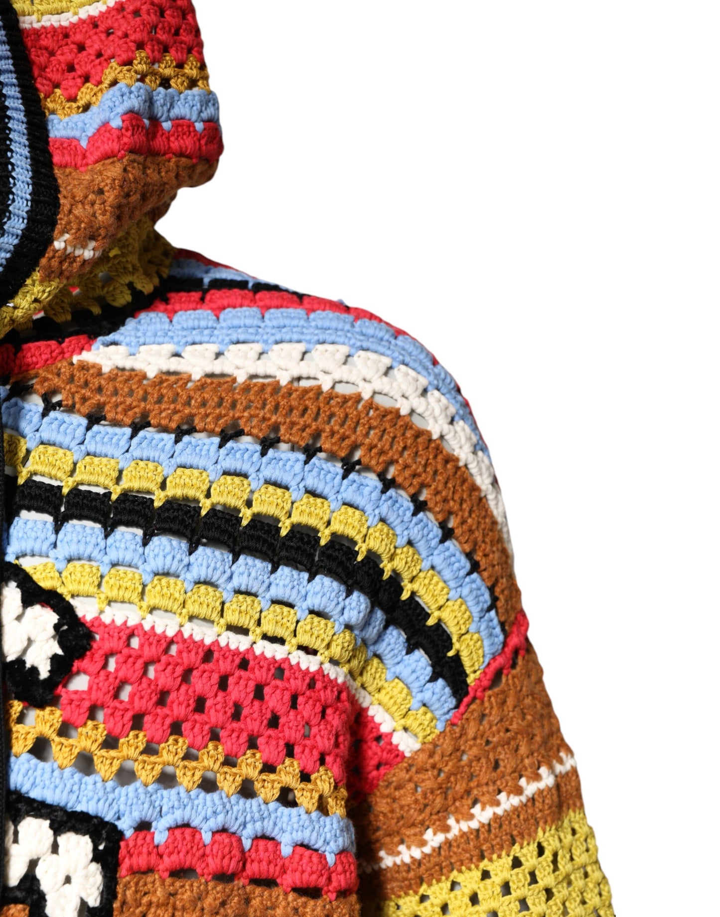Dolce & Gabbana Mehrfarbiger Kapuzenpullover aus Baumwolle