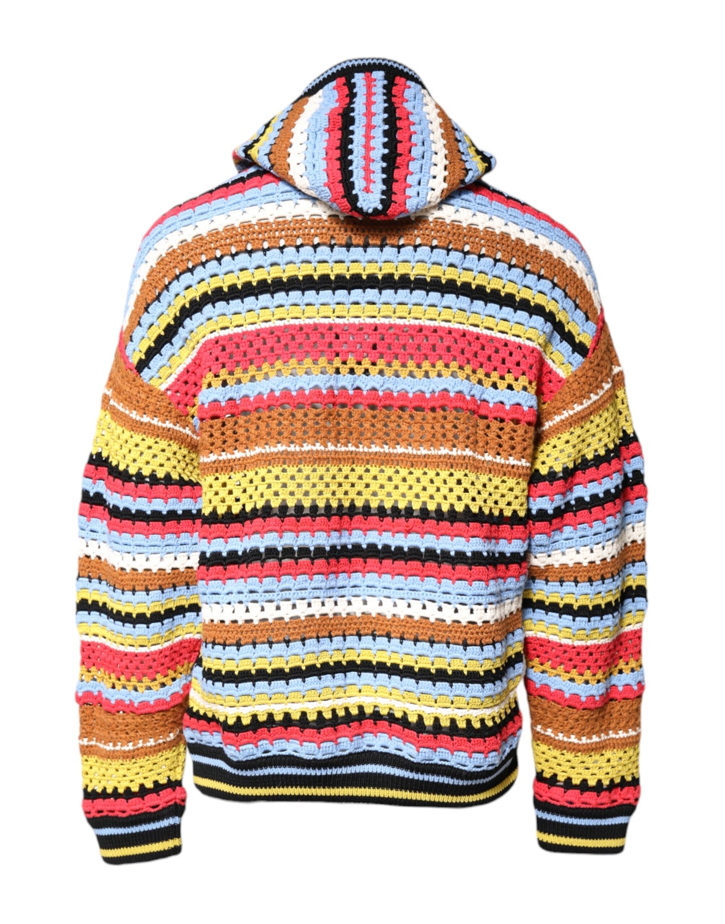 Dolce & Gabbana Mehrfarbiger Kapuzenpullover aus Baumwolle