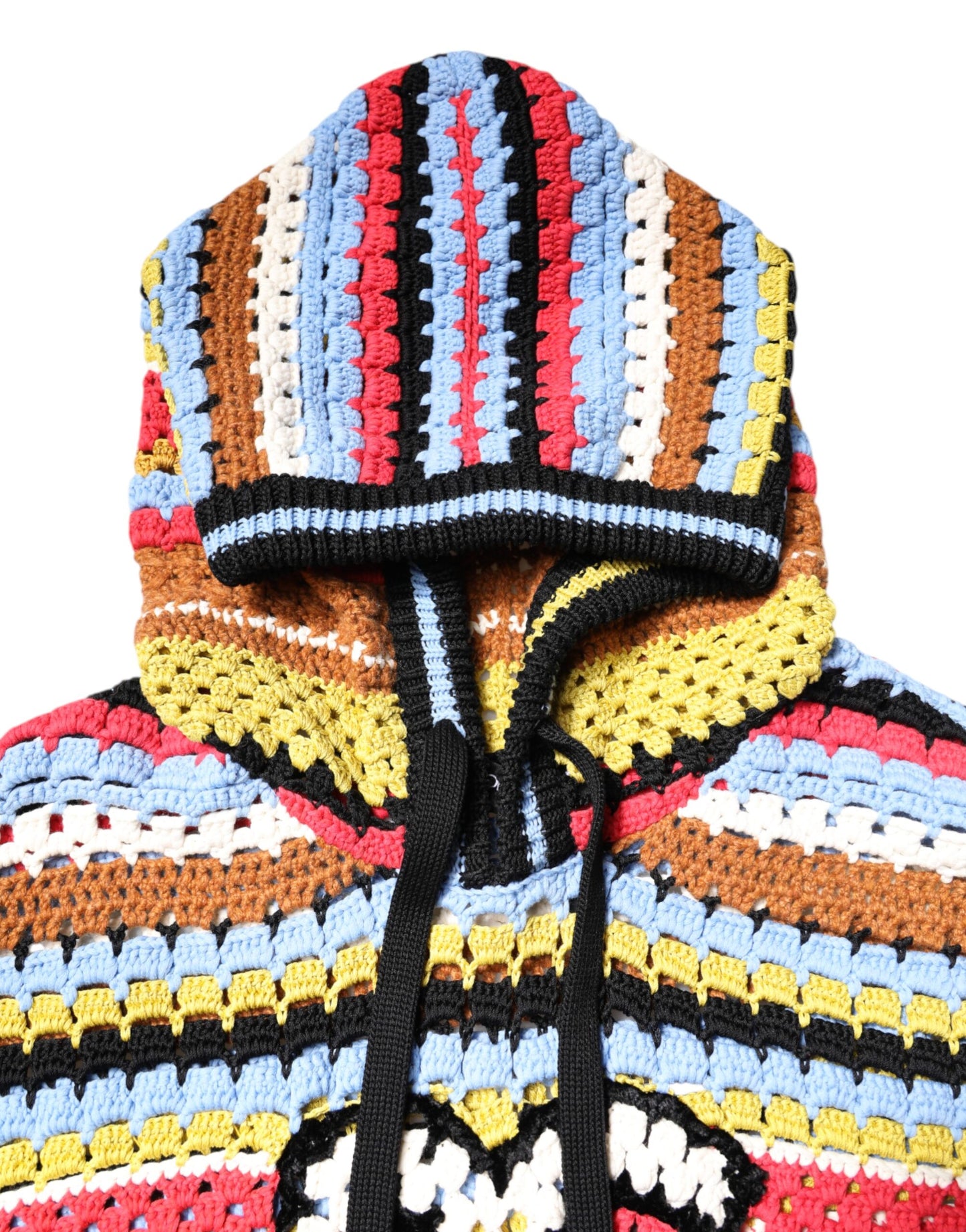 Dolce & Gabbana Mehrfarbiger Kapuzenpullover aus Baumwolle