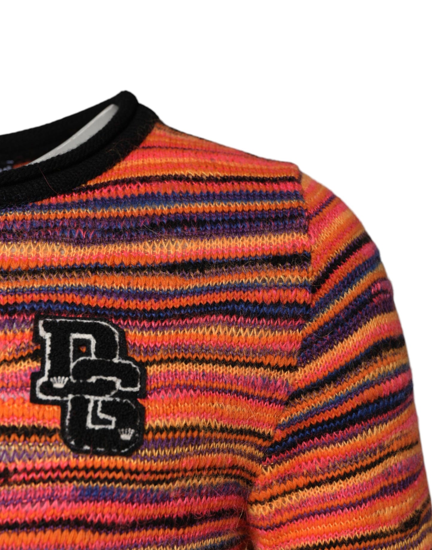 Dolce & Gabbana Mehrfarbiger Wollpullover mit DGLogo-Strick
