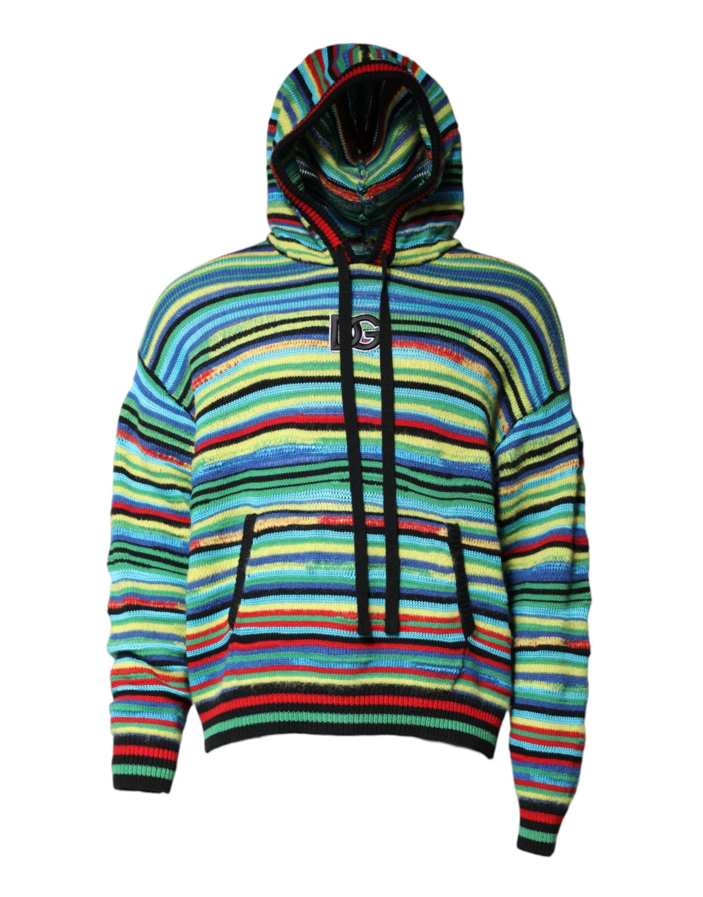Dolce & Gabbana Mehrfarbiger Kapuzenpullover aus Baumwolle