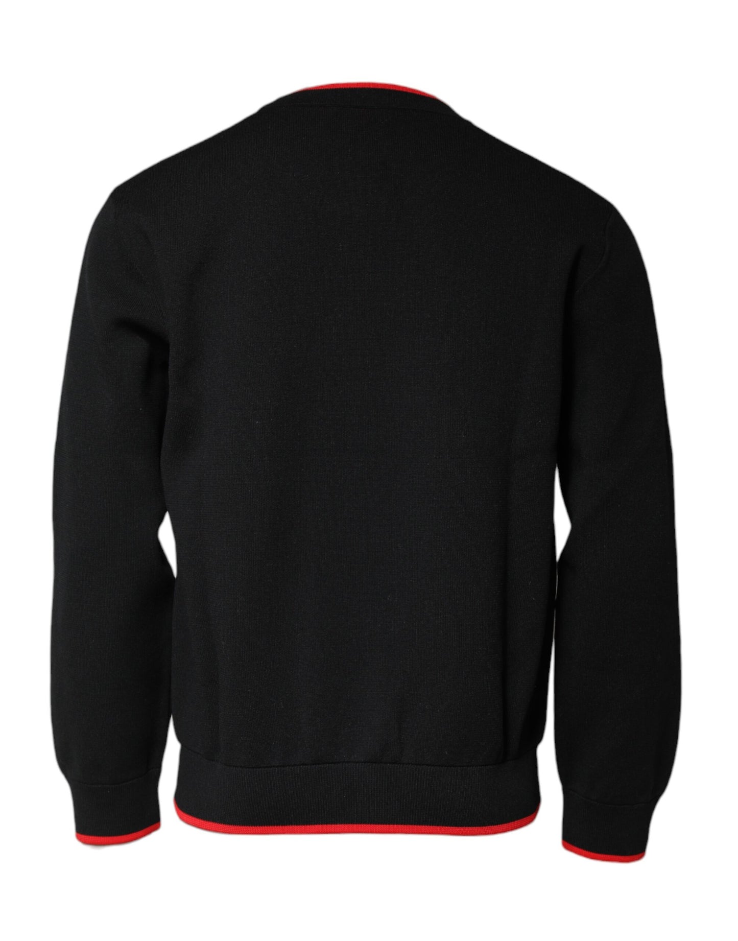 Dolce & Gabbana Schwarzer Nylon-Strickpullover mit DGLogo für Herren