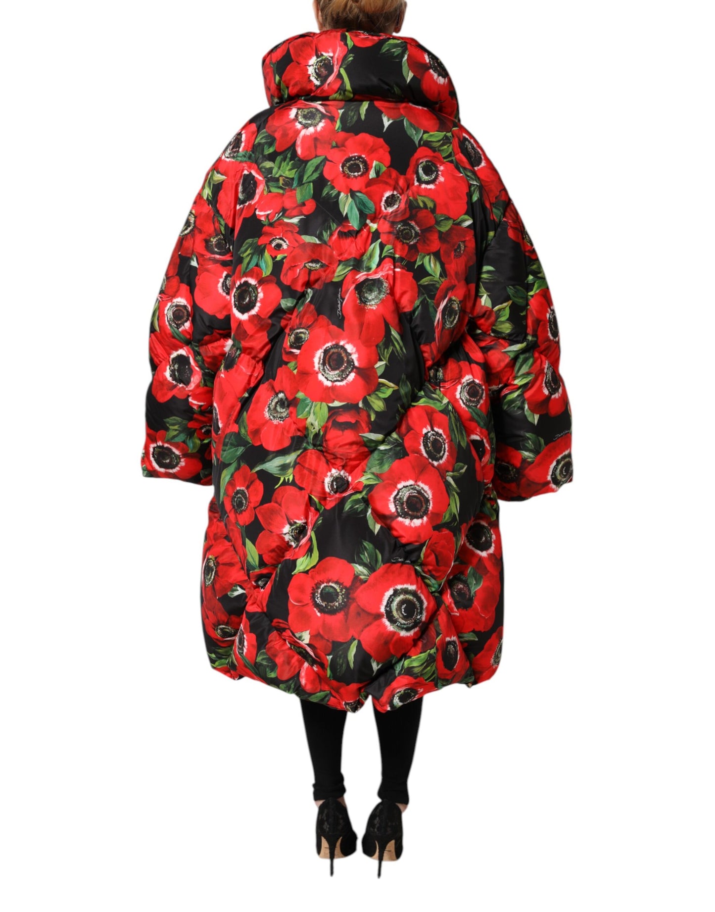 Dolce & Gabbana – Wattierte Jacke mit durchgehendem Reißverschluss und mehrfarbigem Blumenmuster