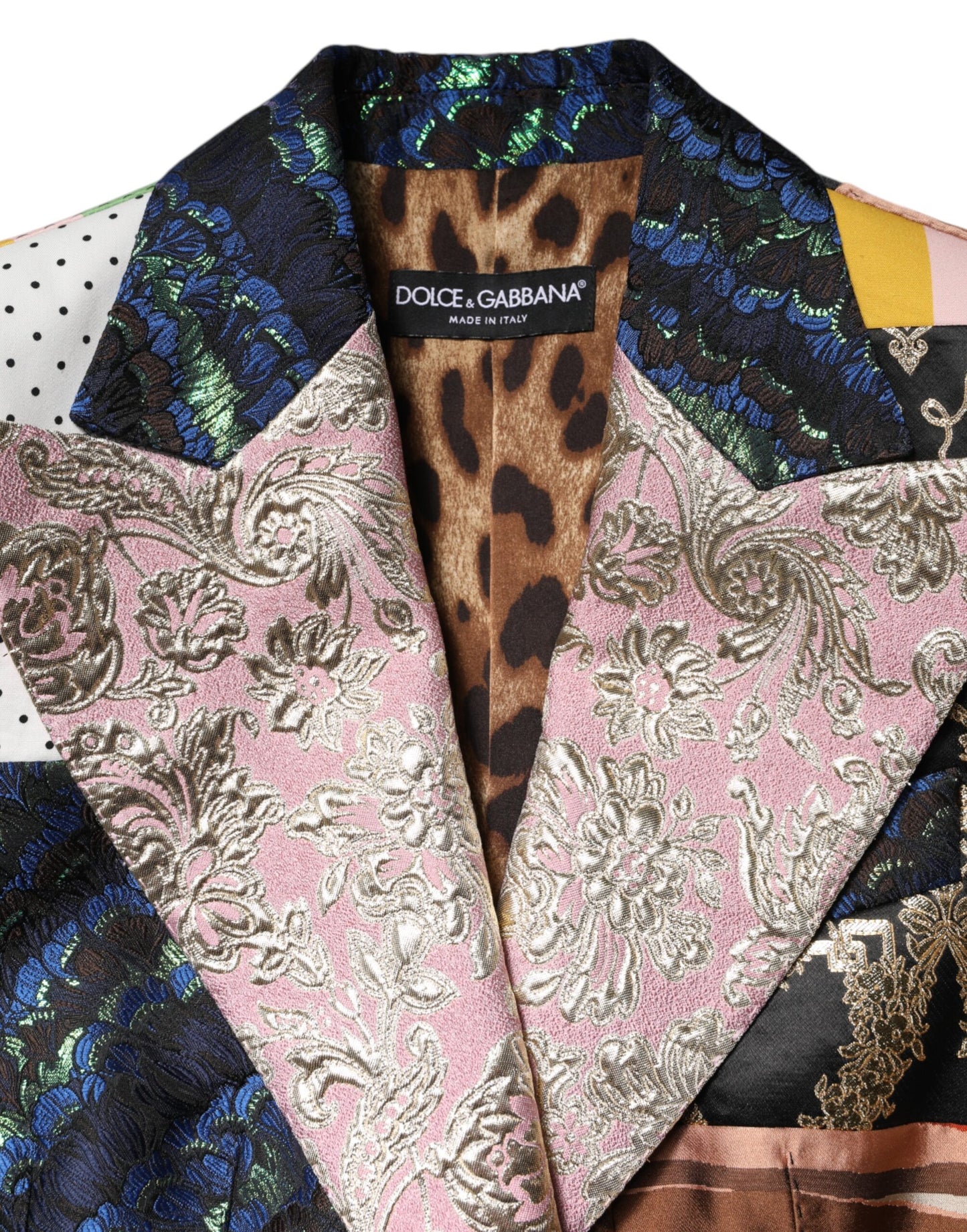 Dolce & Gabbana – Mehrfarbige Jacquardjacke mit floralem Patchwork