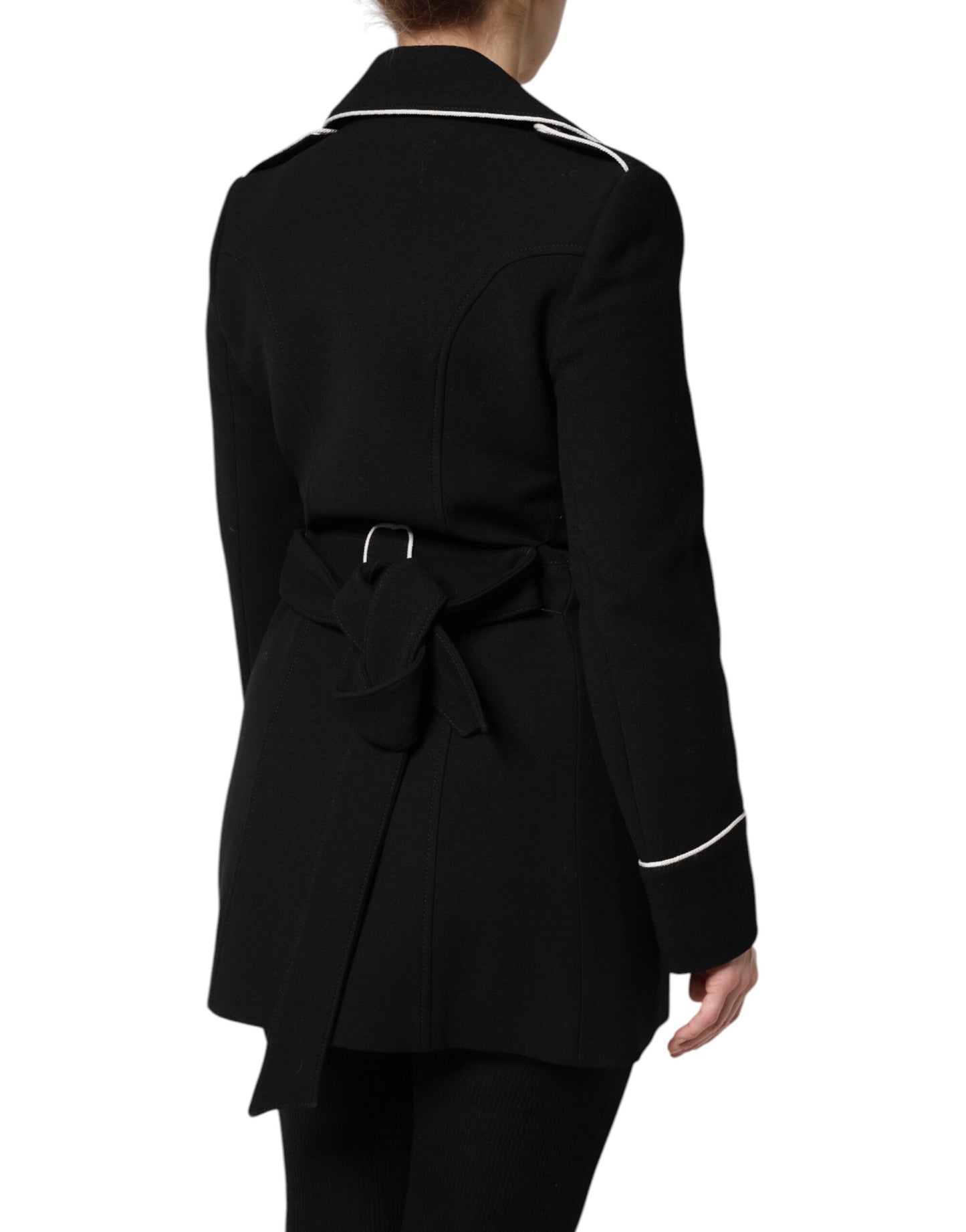Dolce & Gabbana – Zweireihiger Blazer aus schwarzer Wolle