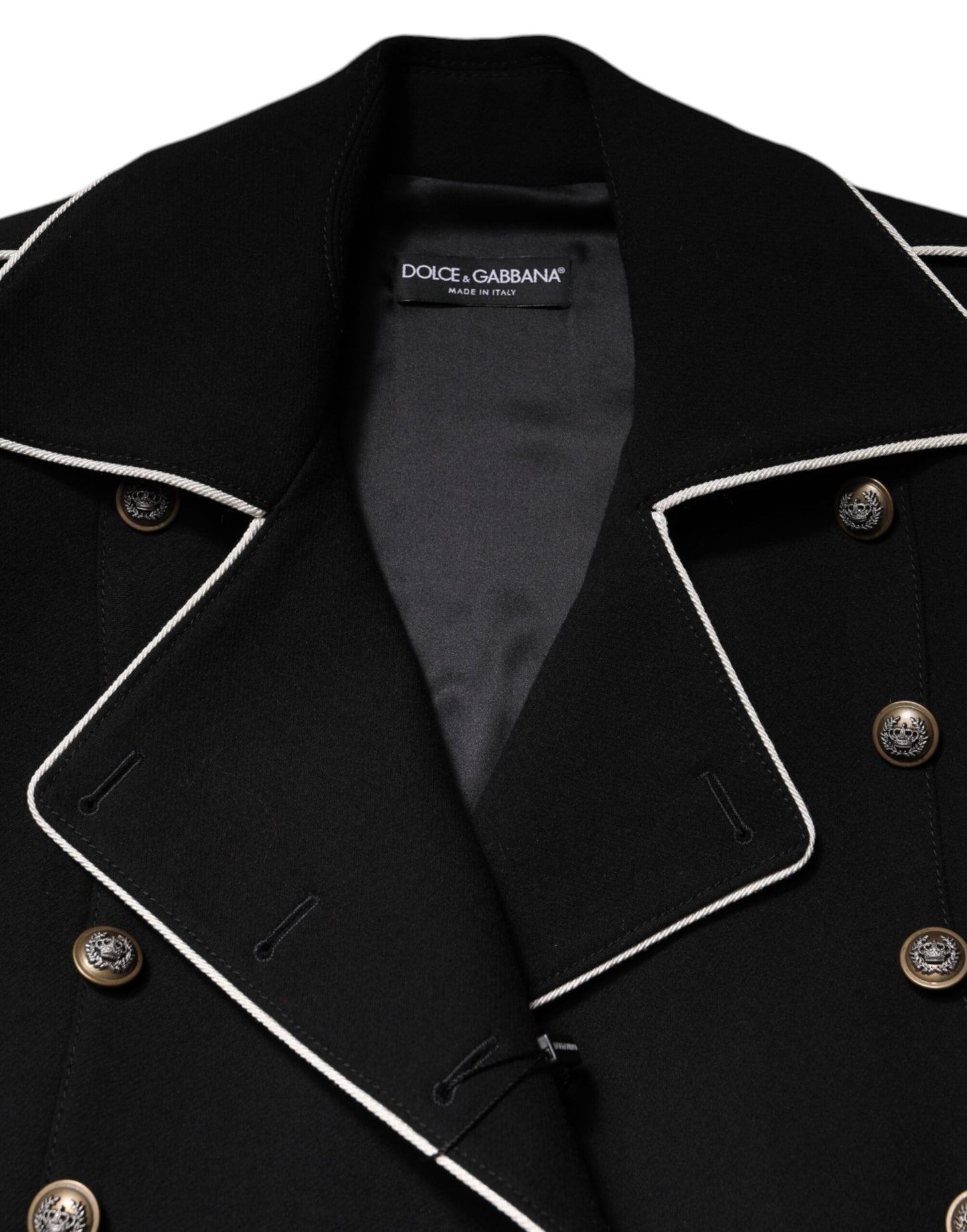 Dolce & Gabbana – Zweireihiger Blazer aus schwarzer Wolle