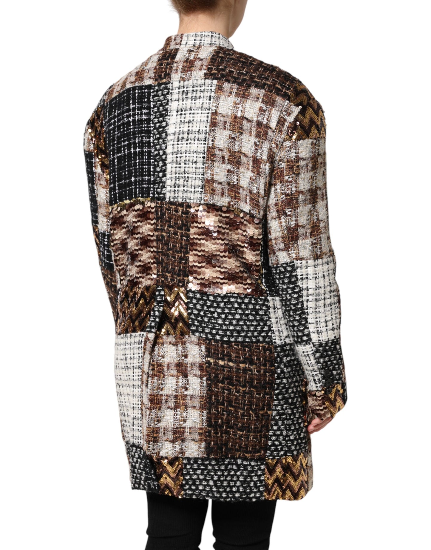 Dolce & Gabbana – Mehrfarbige Patchwork-Knopfjacke