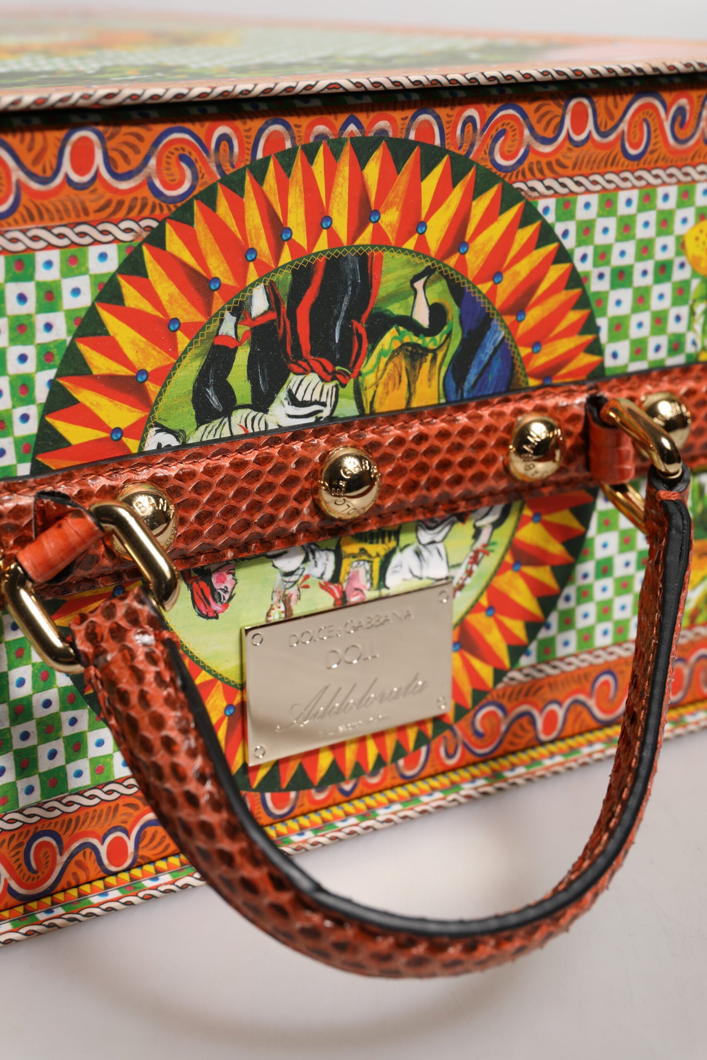 Dolce & Gabbana Schwarzes Kleid Keramik Porzellan Mode Leder Sicily Dolls