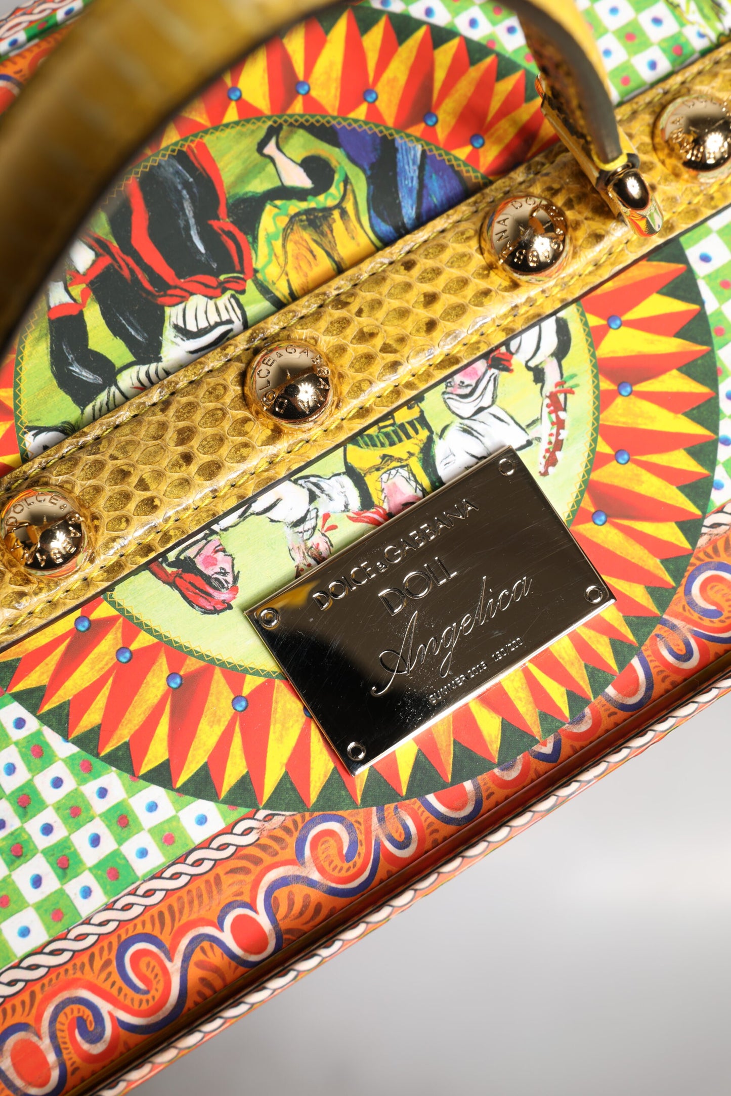 Dolce & Gabbana Rotes Kleid Keramik Porzellan Modebox Leder Sicily Dolls