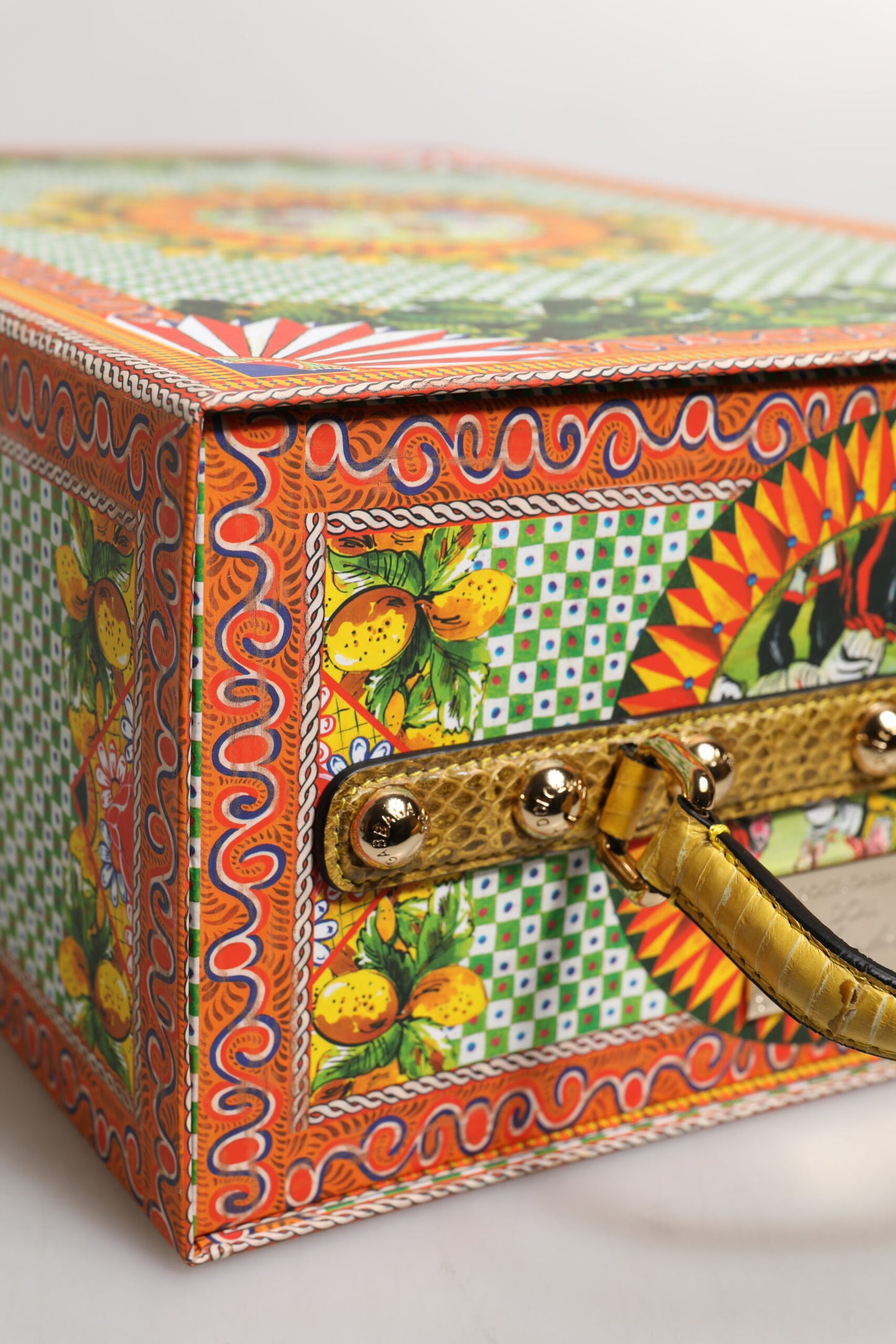 Dolce & Gabbana Rotes Kleid Keramik Porzellan Modebox Leder Sicily Dolls