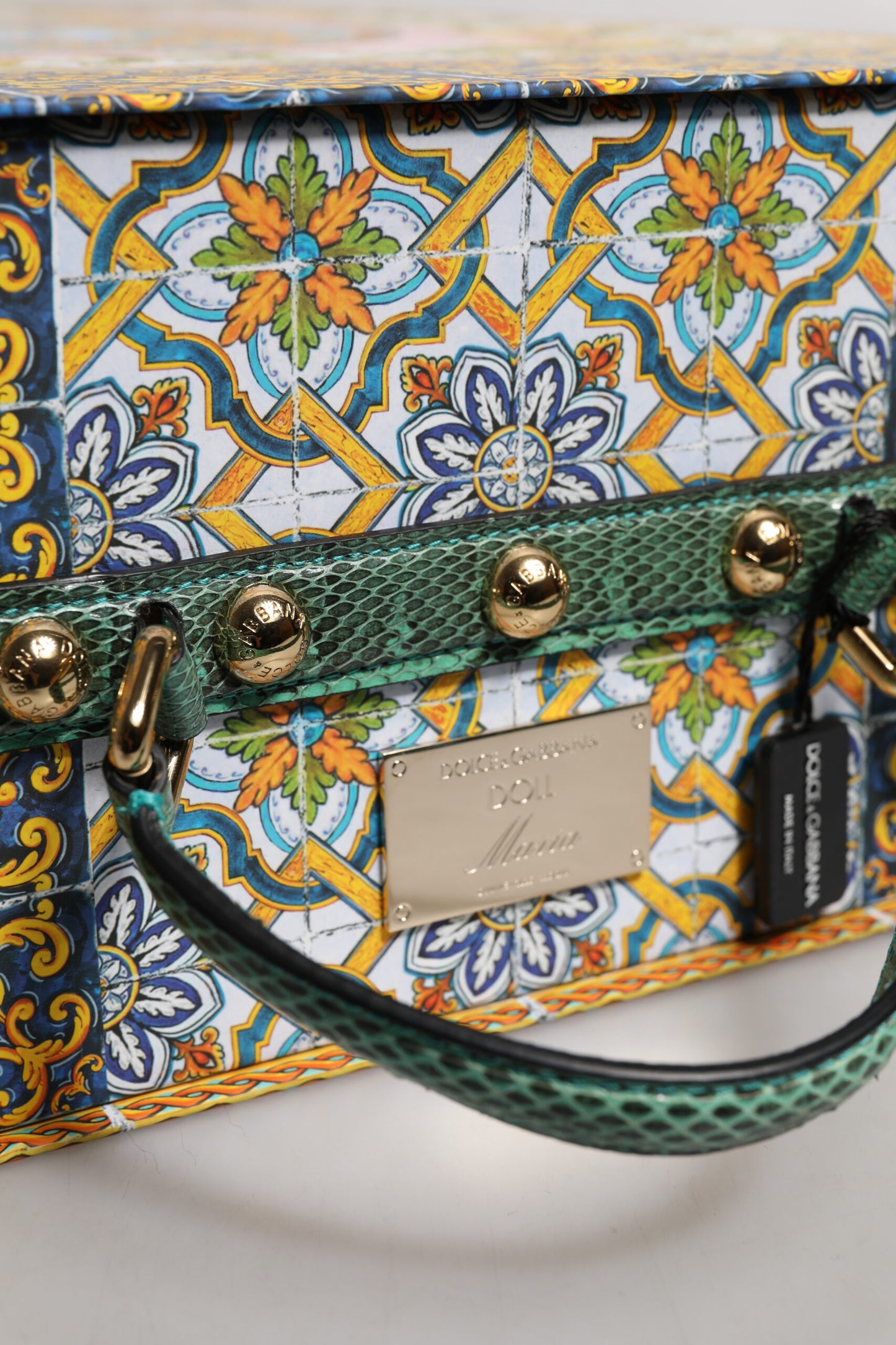 Dolce & Gabbana Schwarzes Kleid Keramik Porzellan Mode Leder Sicily Dolls