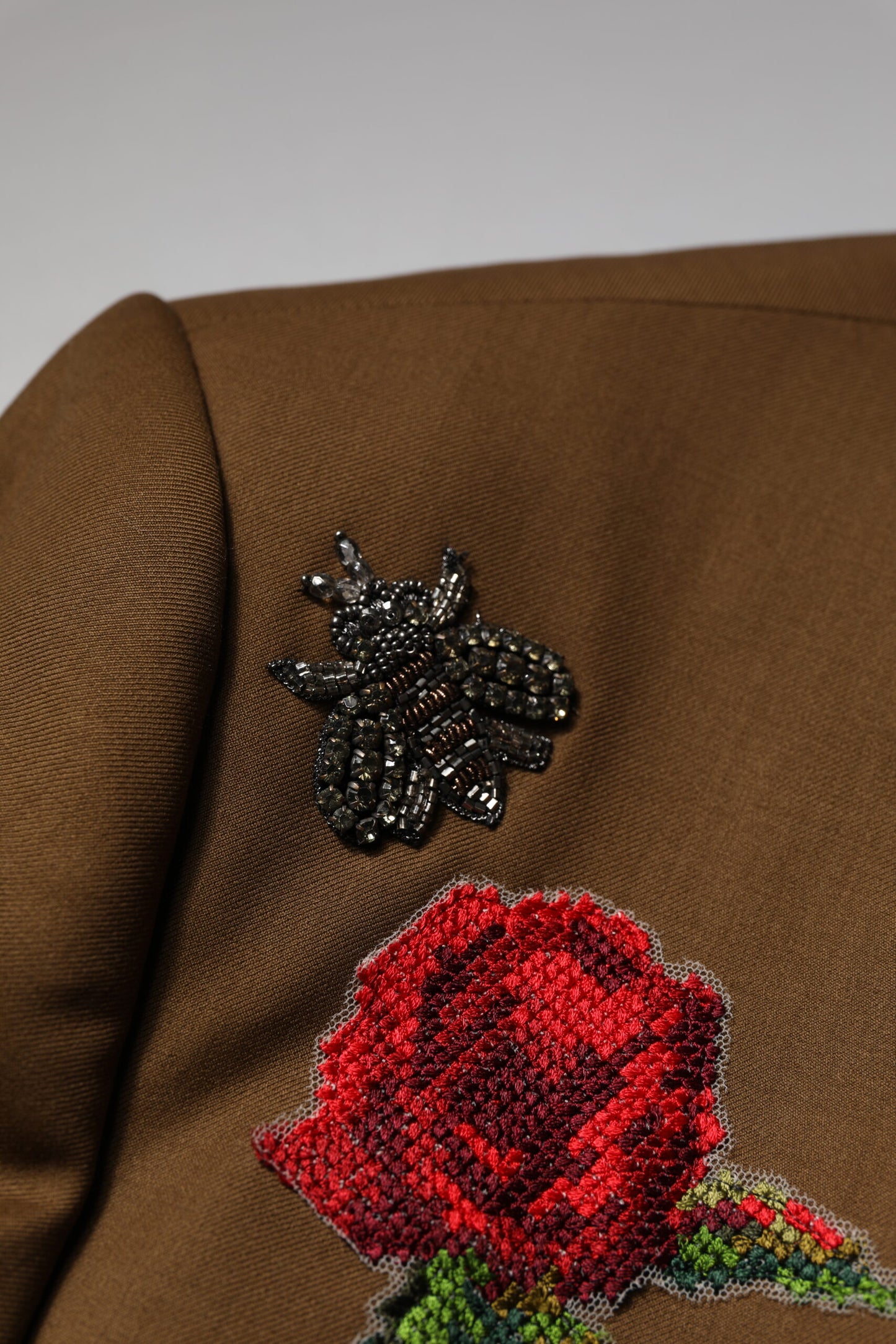 Dolce & Gabbana Brauner MARTINI Einreihiger Mantelblazer